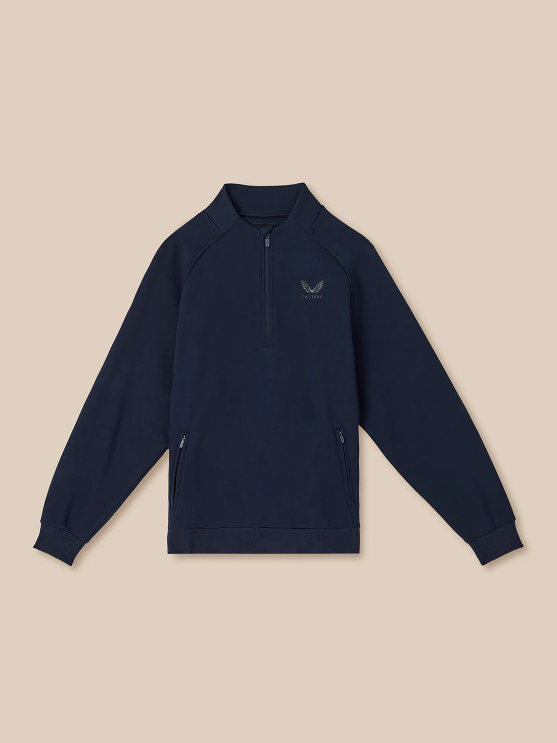 Men’s Adapt Cotton Fleece Quarter Zip Sweatshirt - Navy - Image 8