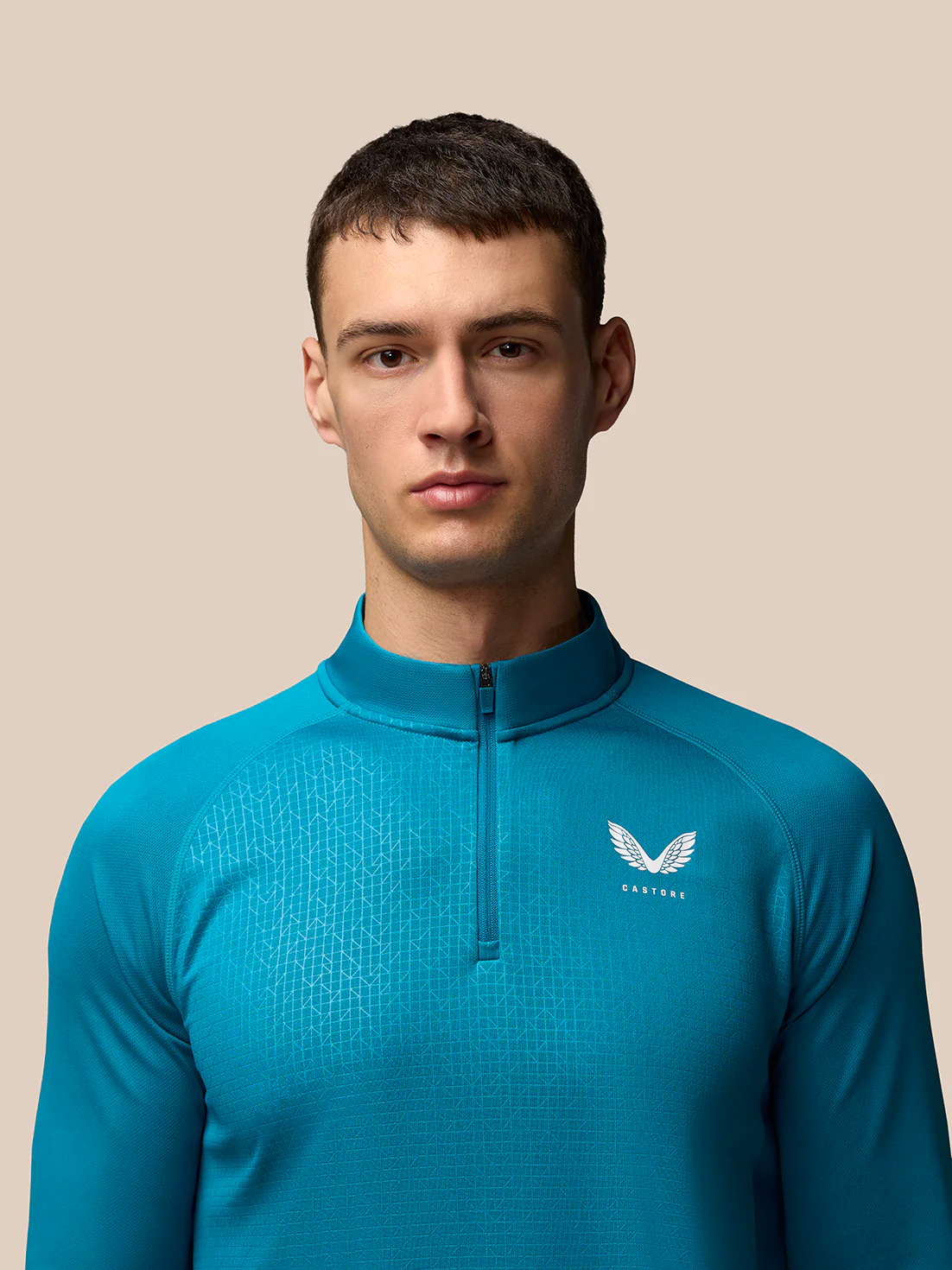 Men’s Adapt Print 1/4 Zip Top - Dark Aqua - Image 4