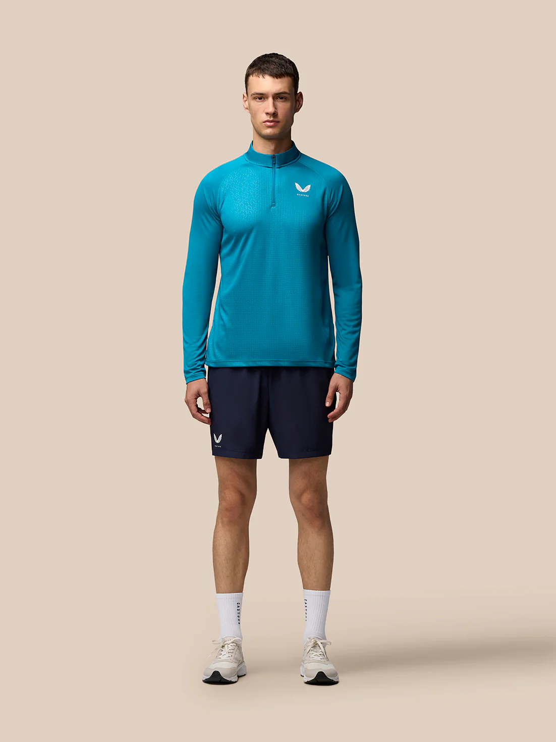 Men’s Adapt Print 1/4 Zip Top - Dark Aqua - Image 6