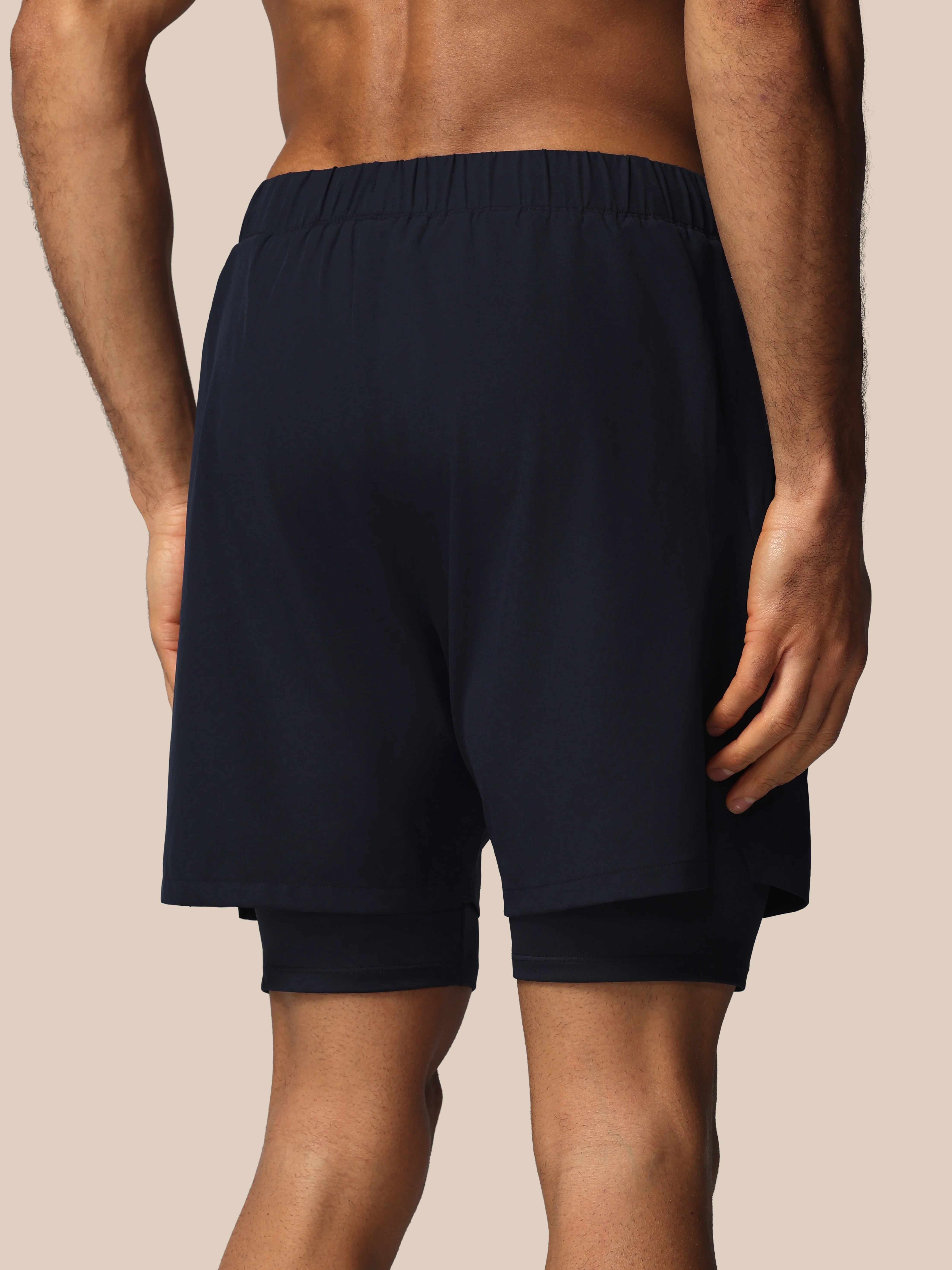 Men’s Apex 2-in-1 Woven Shorts - Navy - Image 3