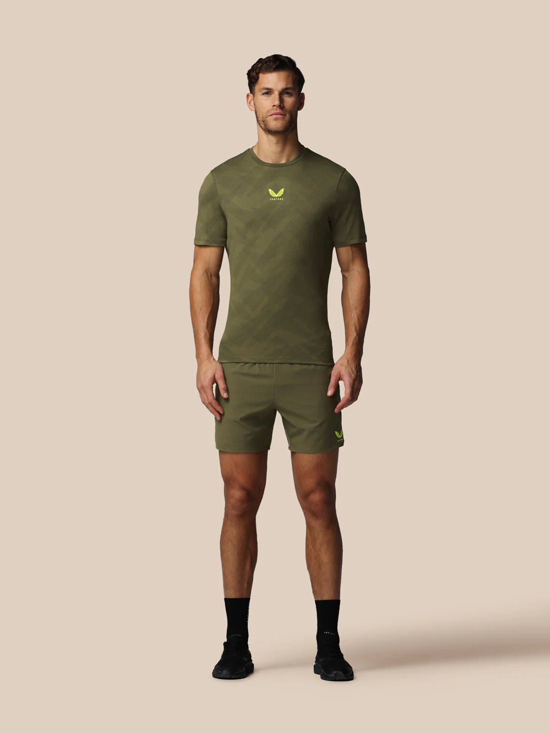 Men’s Apex 6" Shorts w/ Inner Brief - Green - Image 2