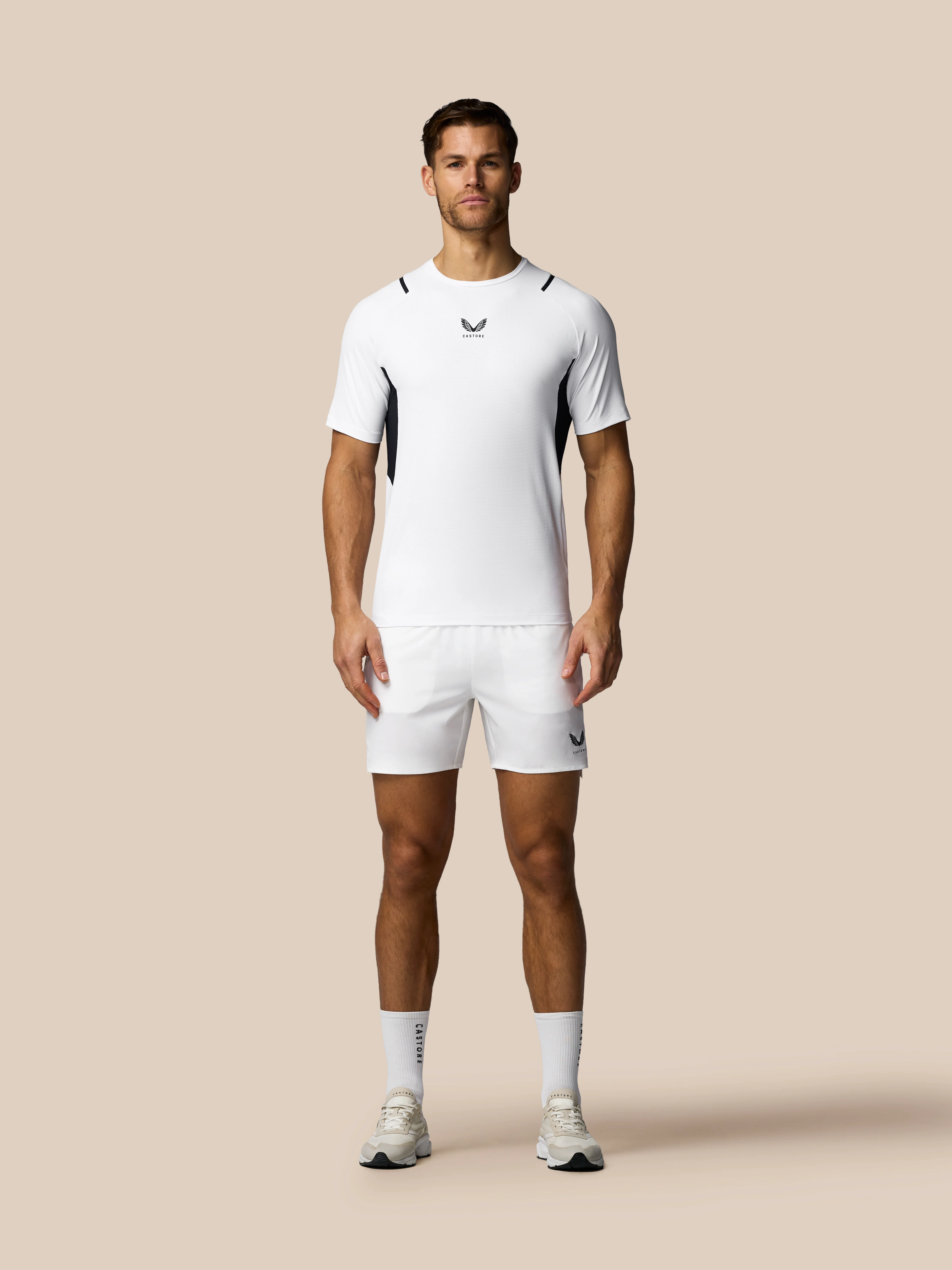 Men’s Apex 6" Shorts w/ Inner Brief - White - Image 2