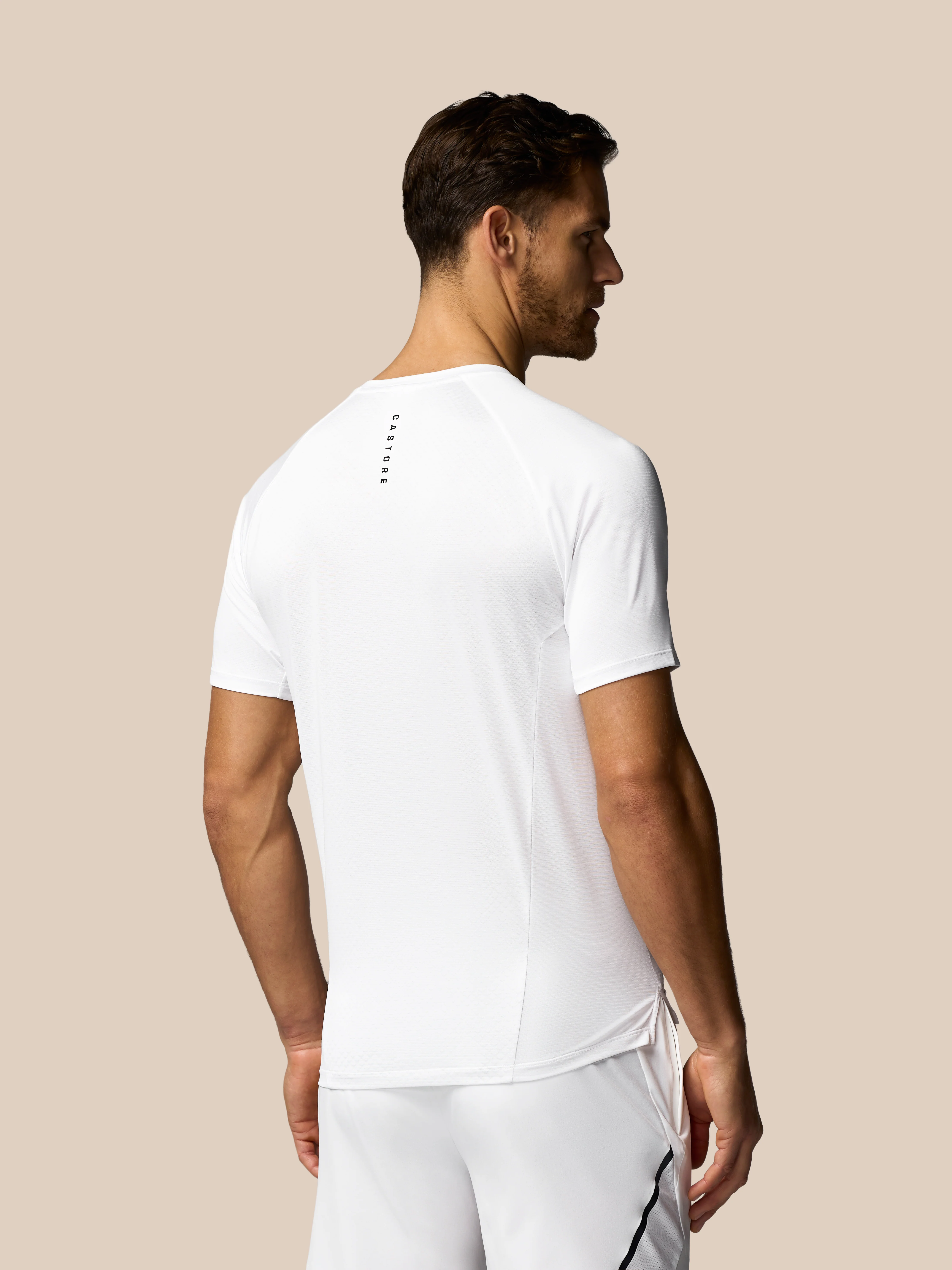 Men’s Apex Tennis Short Sleeve T-Shirt - White - Image 2
