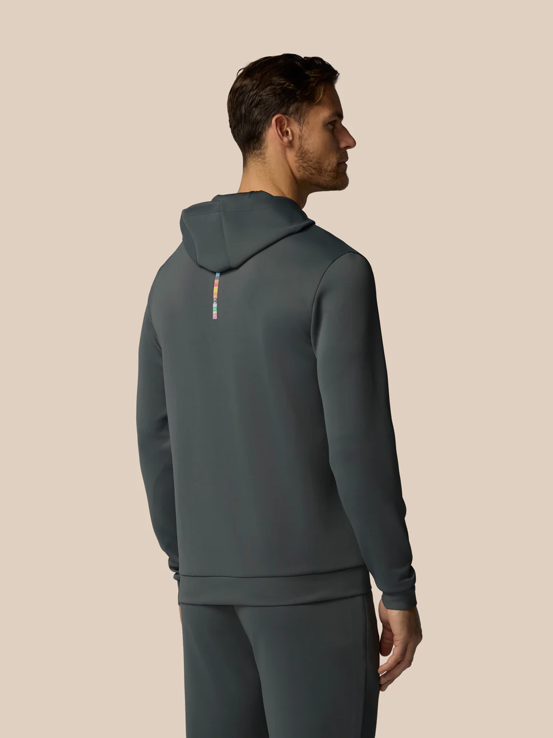 Men’s x Paul Smith Long Sleeve Technical Hoodie - Charcoal - Image 2
