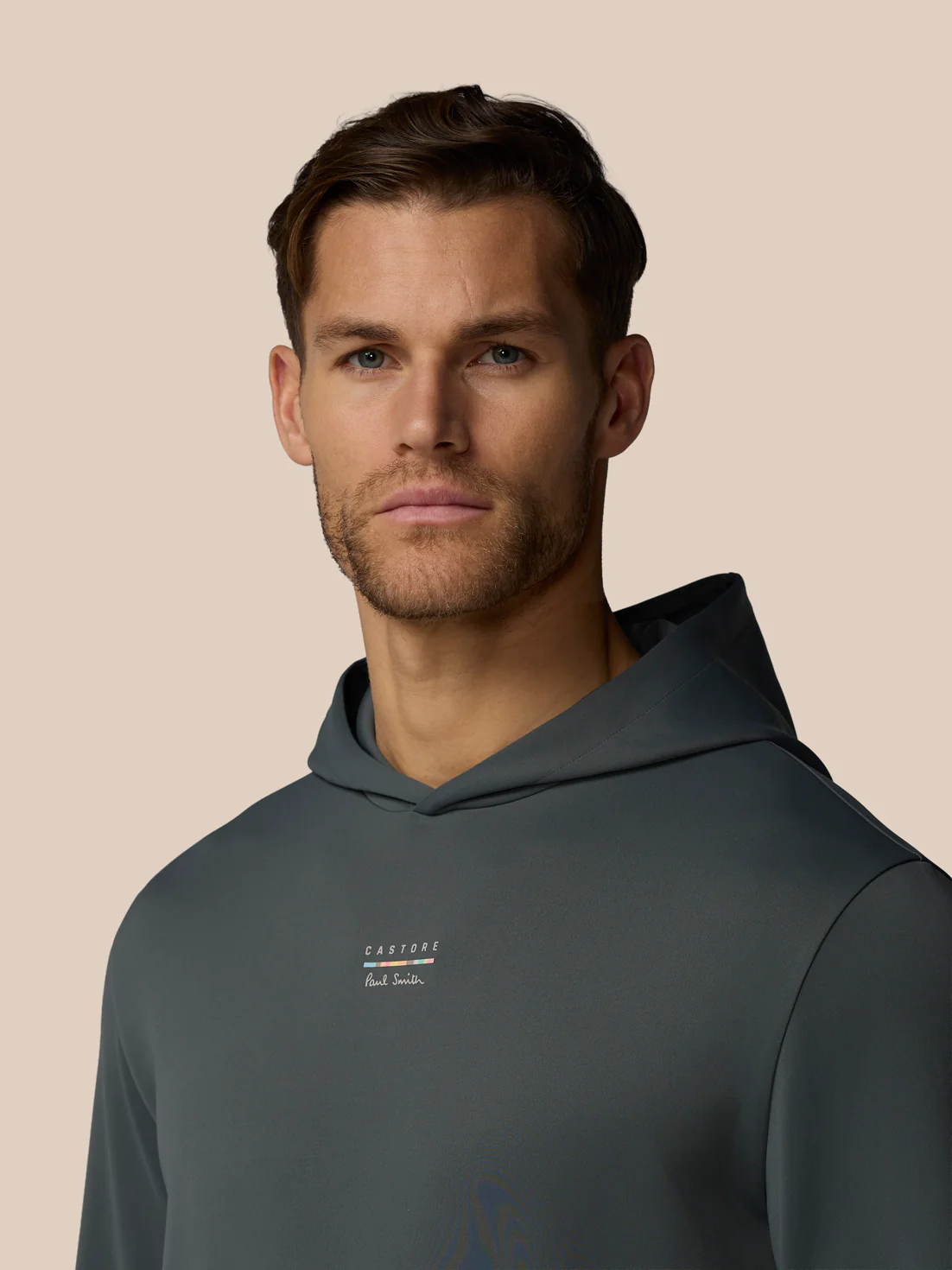 Men’s x Paul Smith Long Sleeve Technical Hoodie - Charcoal - Image 3