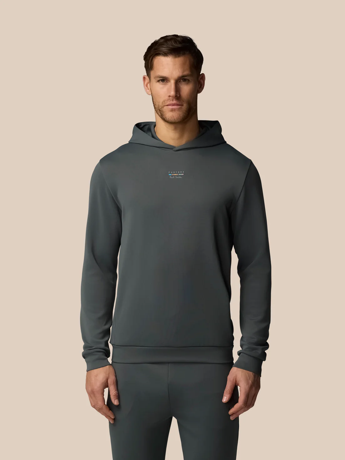 Men’s x Paul Smith Long Sleeve Technical Hoodie - Charcoal - Image 4
