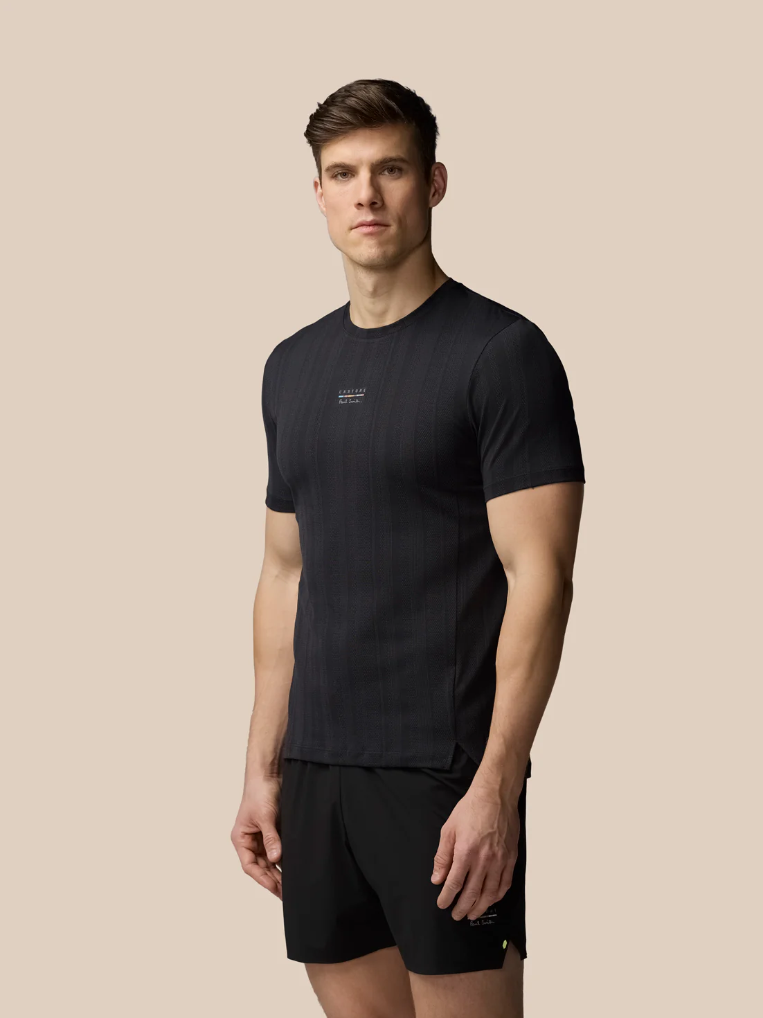 Men’s x Paul Smith Performance Engineered Knit Short Sleeve T-Shirt - Black