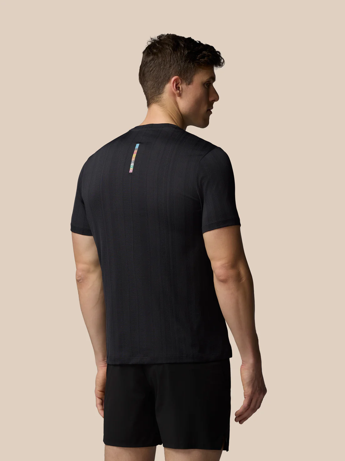 Men’s x Paul Smith Performance Engineered Knit Short Sleeve T-Shirt - Black - Image 2