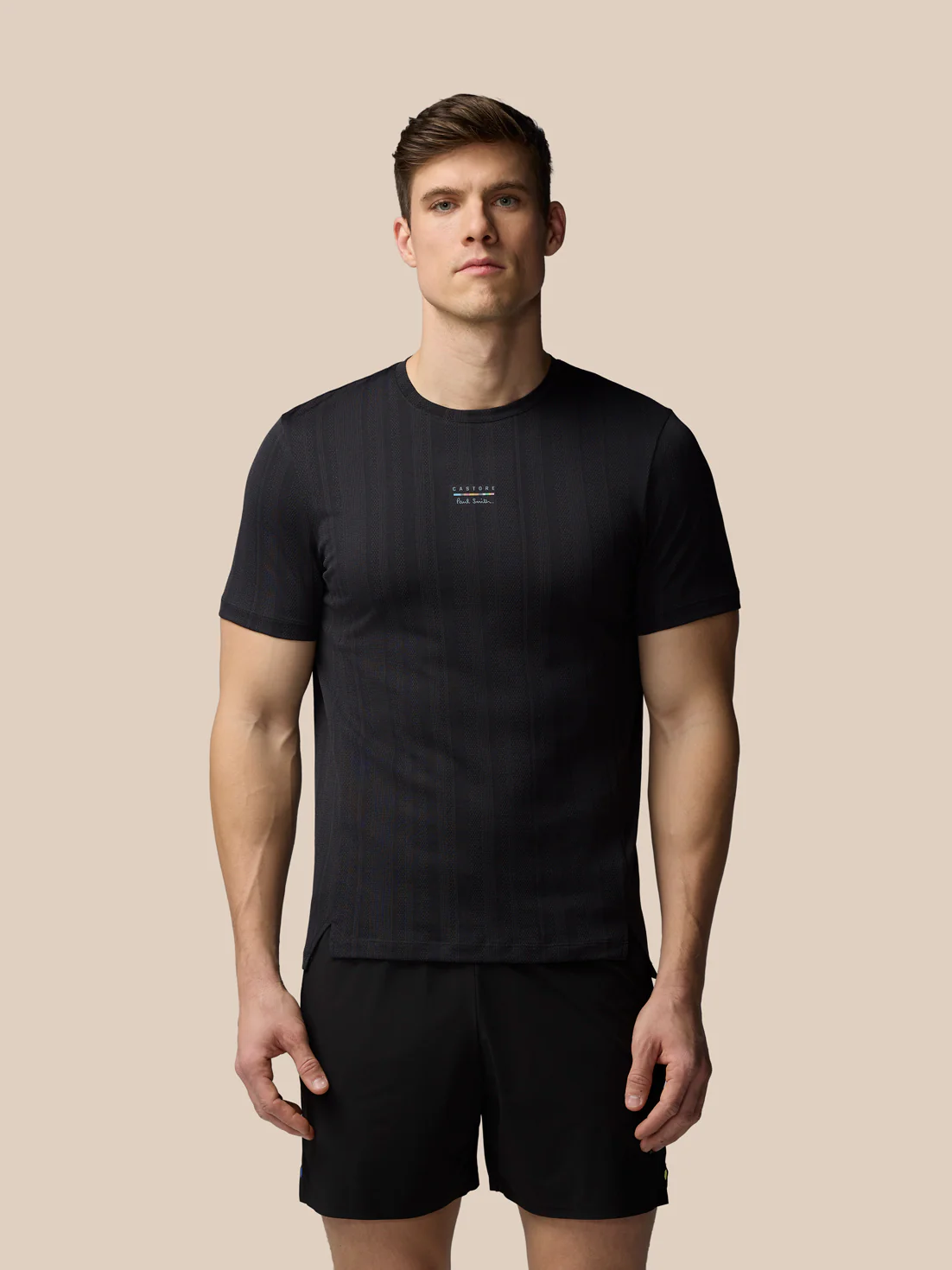 Men’s x Paul Smith Performance Engineered Knit Short Sleeve T-Shirt - Black - Image 4