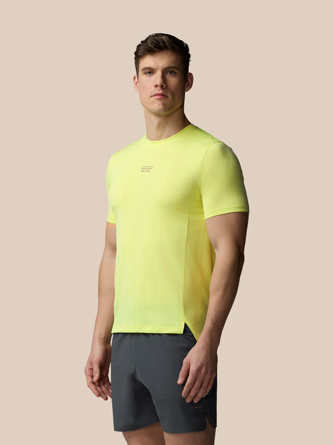 Men’s x Paul Smith Performance Engineered Knit Short Sleeve T Shirt - Lime - Image 4