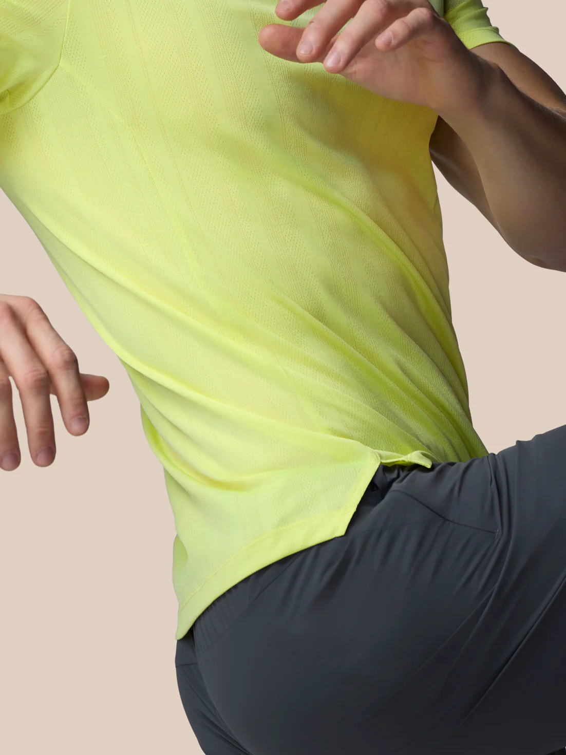 Men’s x Paul Smith Performance Engineered Knit Short Sleeve T Shirt - Lime - Image 7