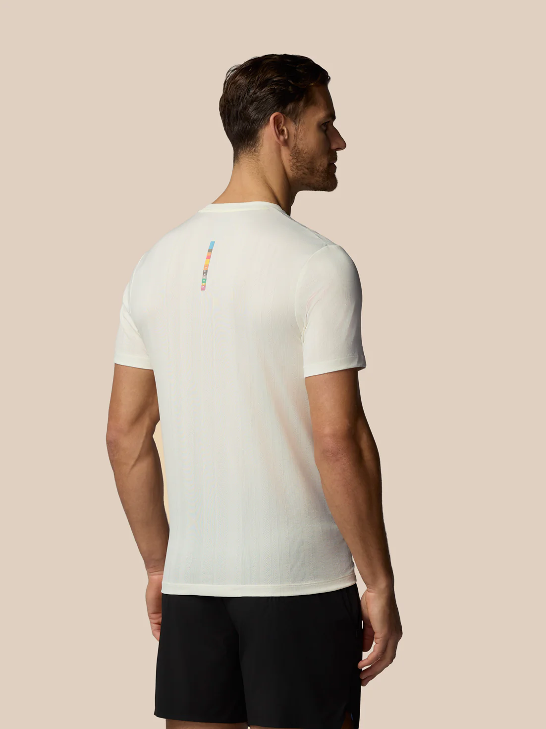 Men’s x Paul Smith Performance Engineered Knit Short Sleeve T-Shirt - Off White - Image 3