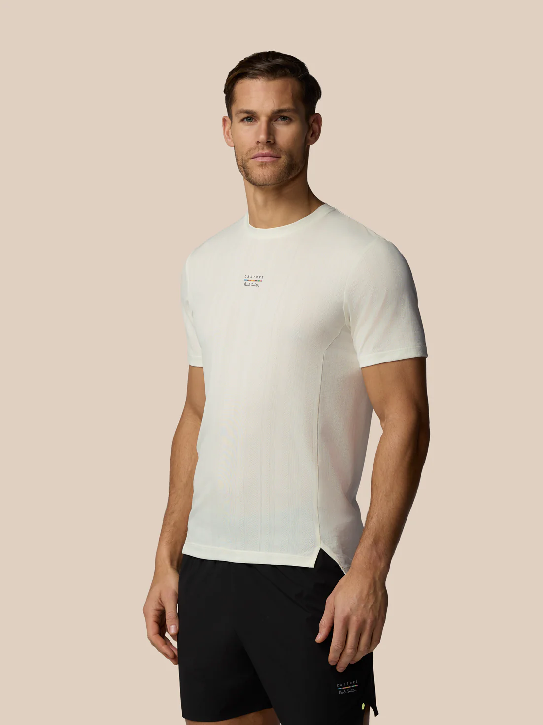 Men’s x Paul Smith Performance Engineered Knit Short Sleeve T-Shirt - Off White - Image 5