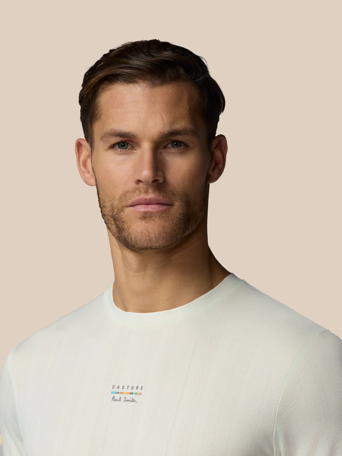 Men’s x Paul Smith Performance Engineered Knit Short Sleeve T-Shirt - Off White - Image 6
