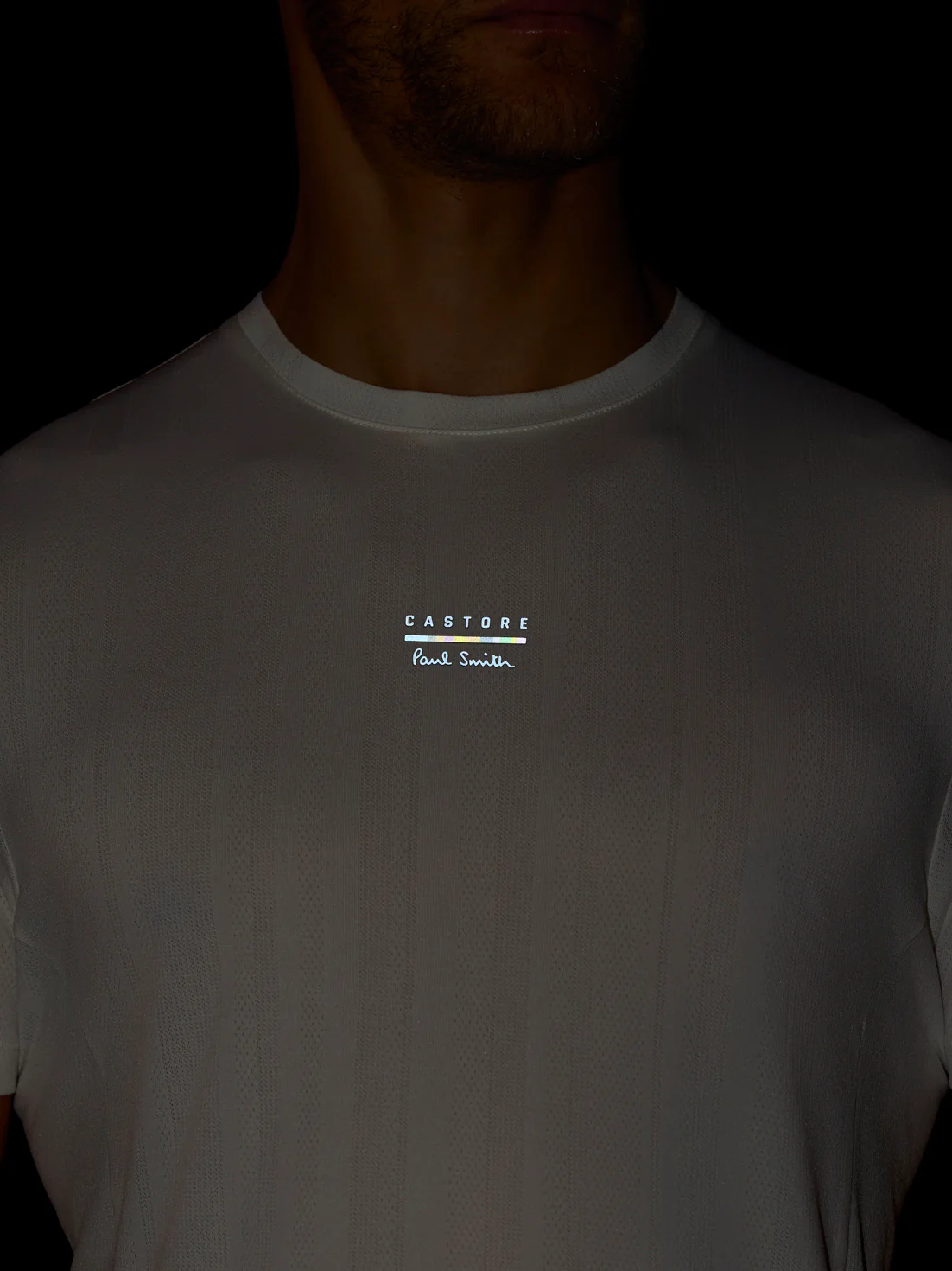 Men’s x Paul Smith Performance Engineered Knit Short Sleeve T-Shirt - Off White - Image 7
