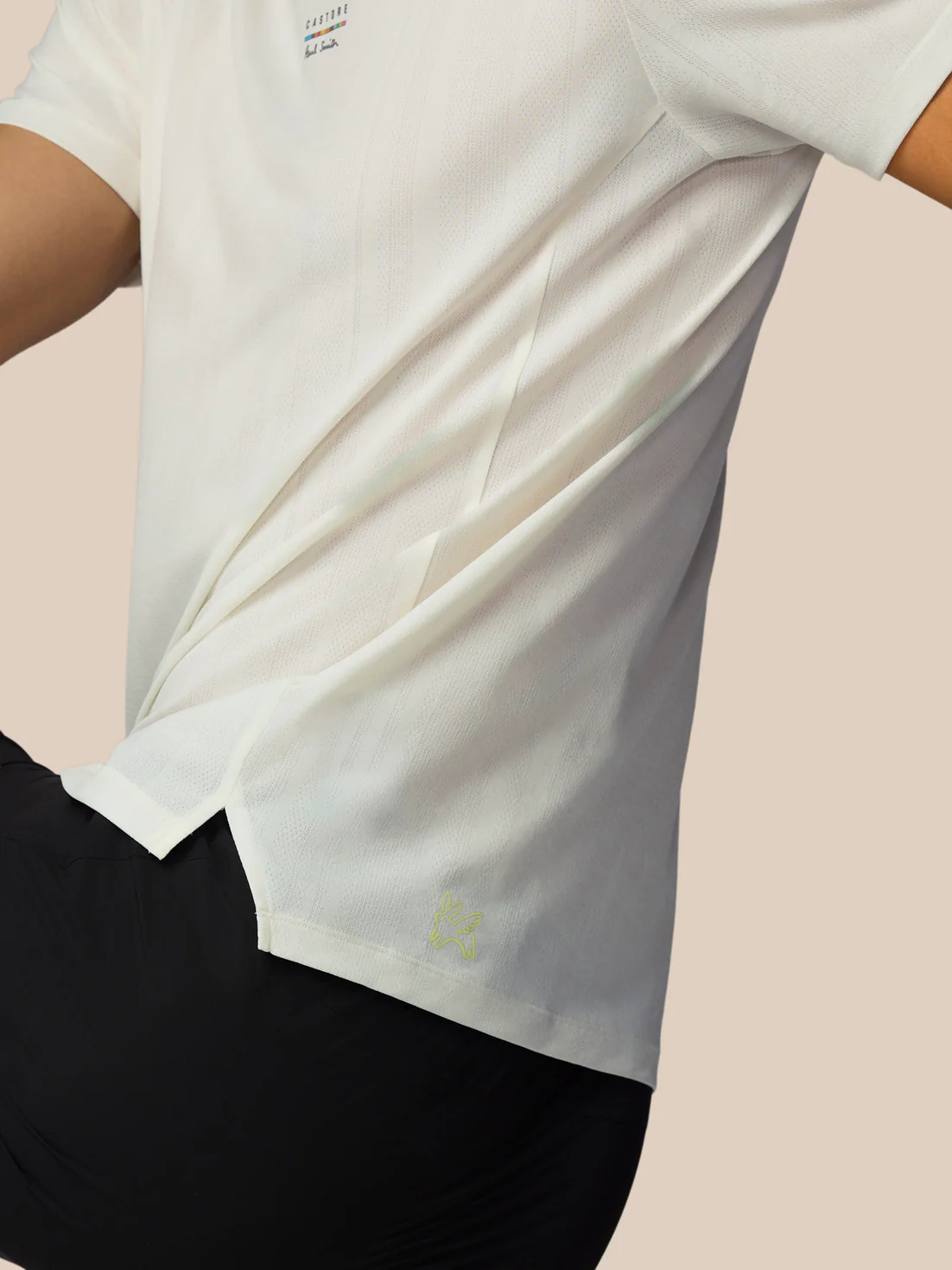 Men’s x Paul Smith Performance Engineered Knit Short Sleeve T-Shirt - Off White - Image 8