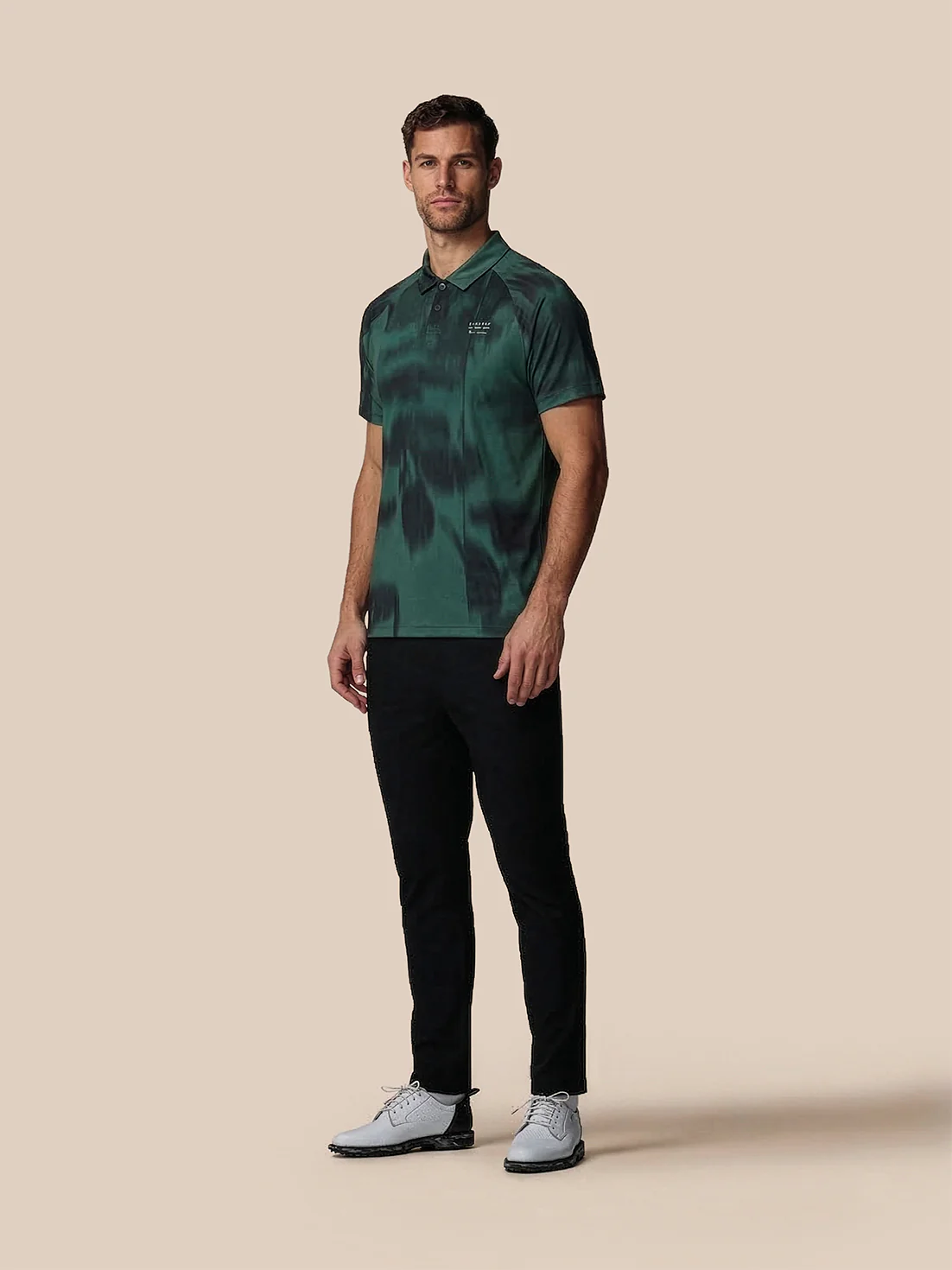 Men’s x Paul Smith Performance Printed Polo Top - Teal - Image 4