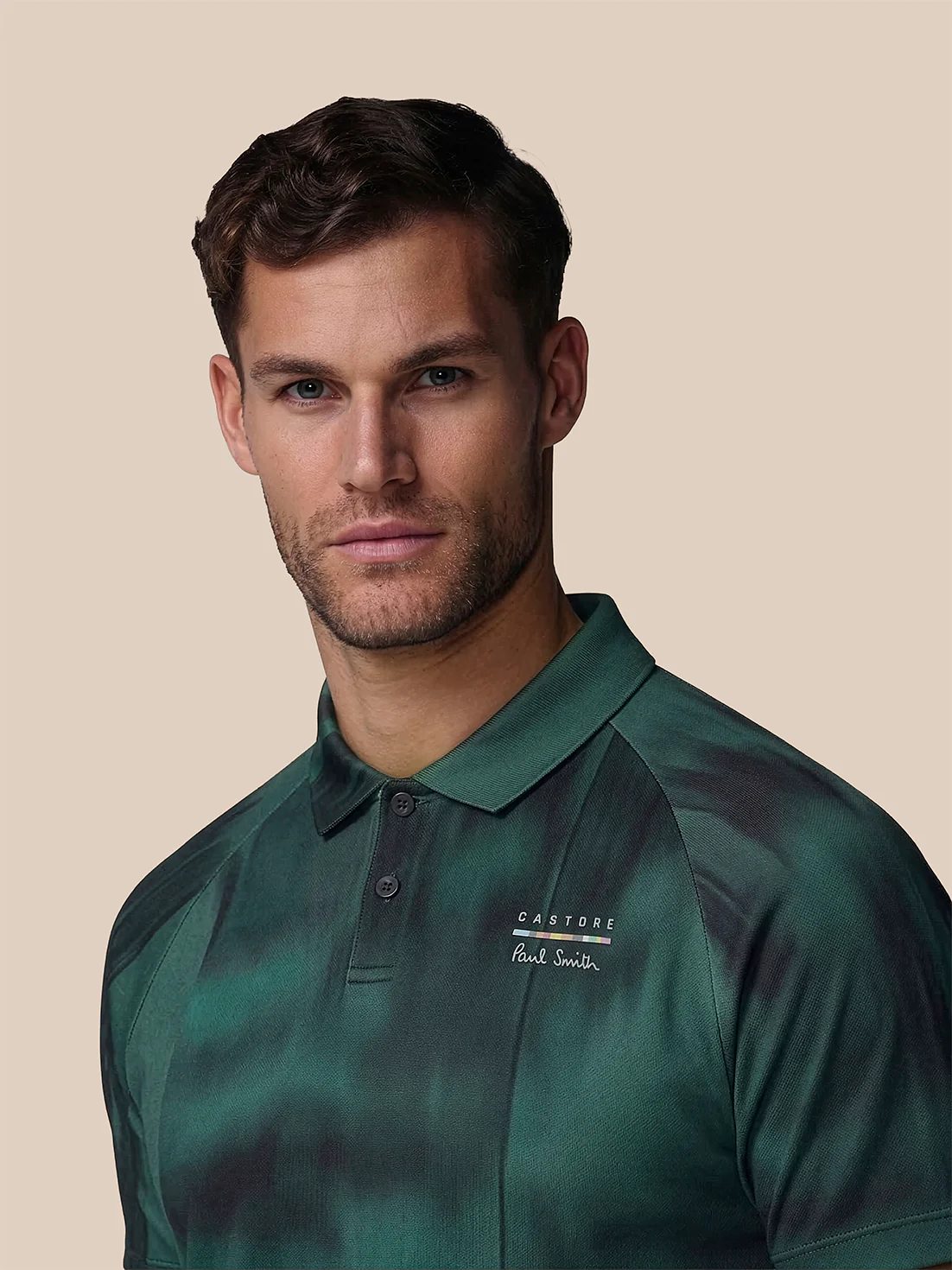 Men’s x Paul Smith Performance Printed Polo Top - Teal - Image 6