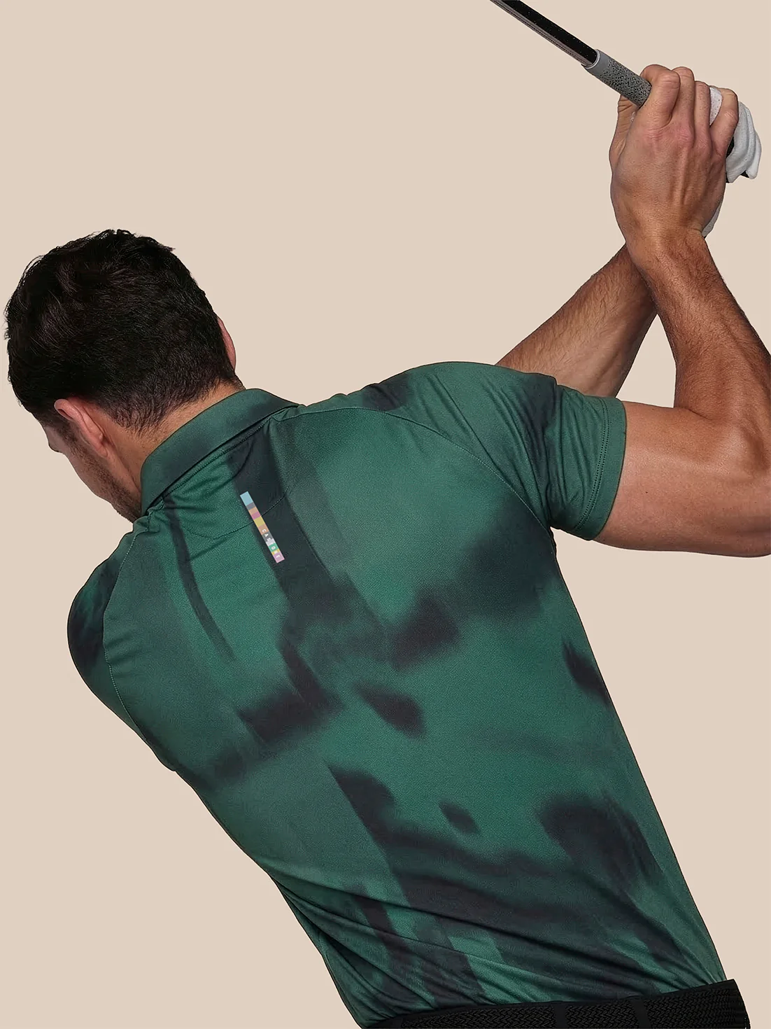 Men’s x Paul Smith Performance Printed Polo Top - Teal - Image 8