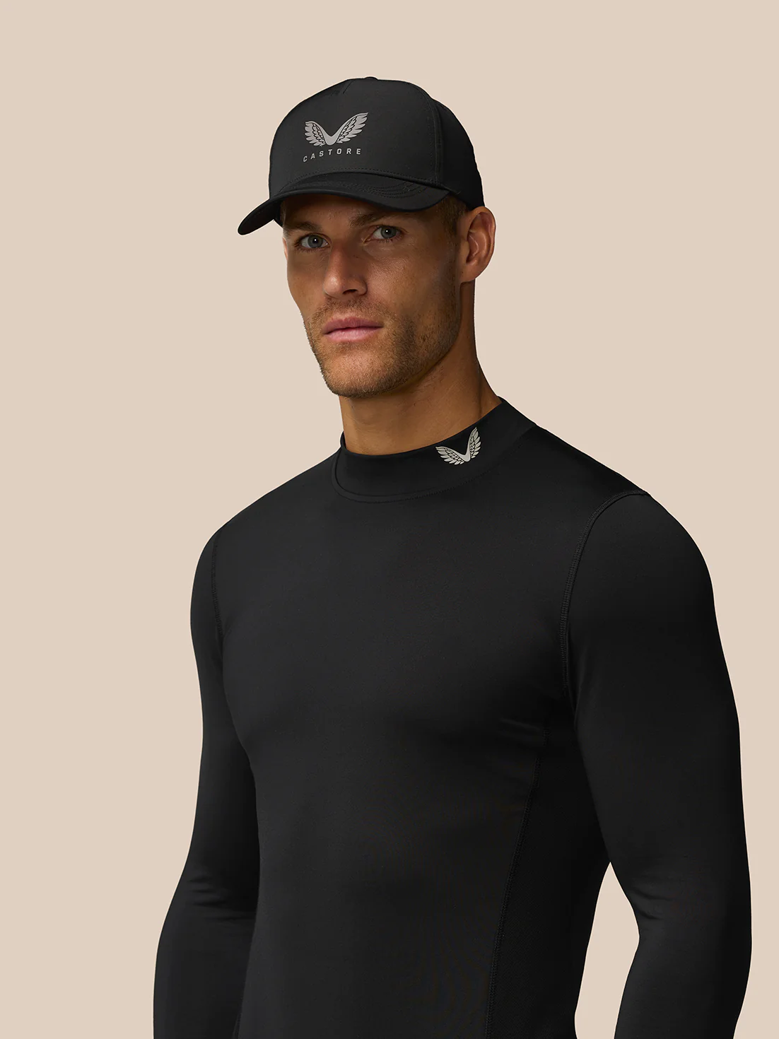 Golf Club Long Sleeve Thermal Mock Neck - Black/Alloy - Image 3