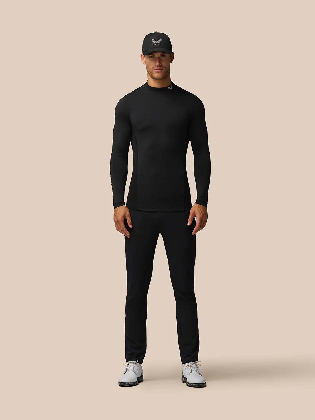 Golf Club Long Sleeve Thermal Mock Neck - Black/Alloy - Image 6