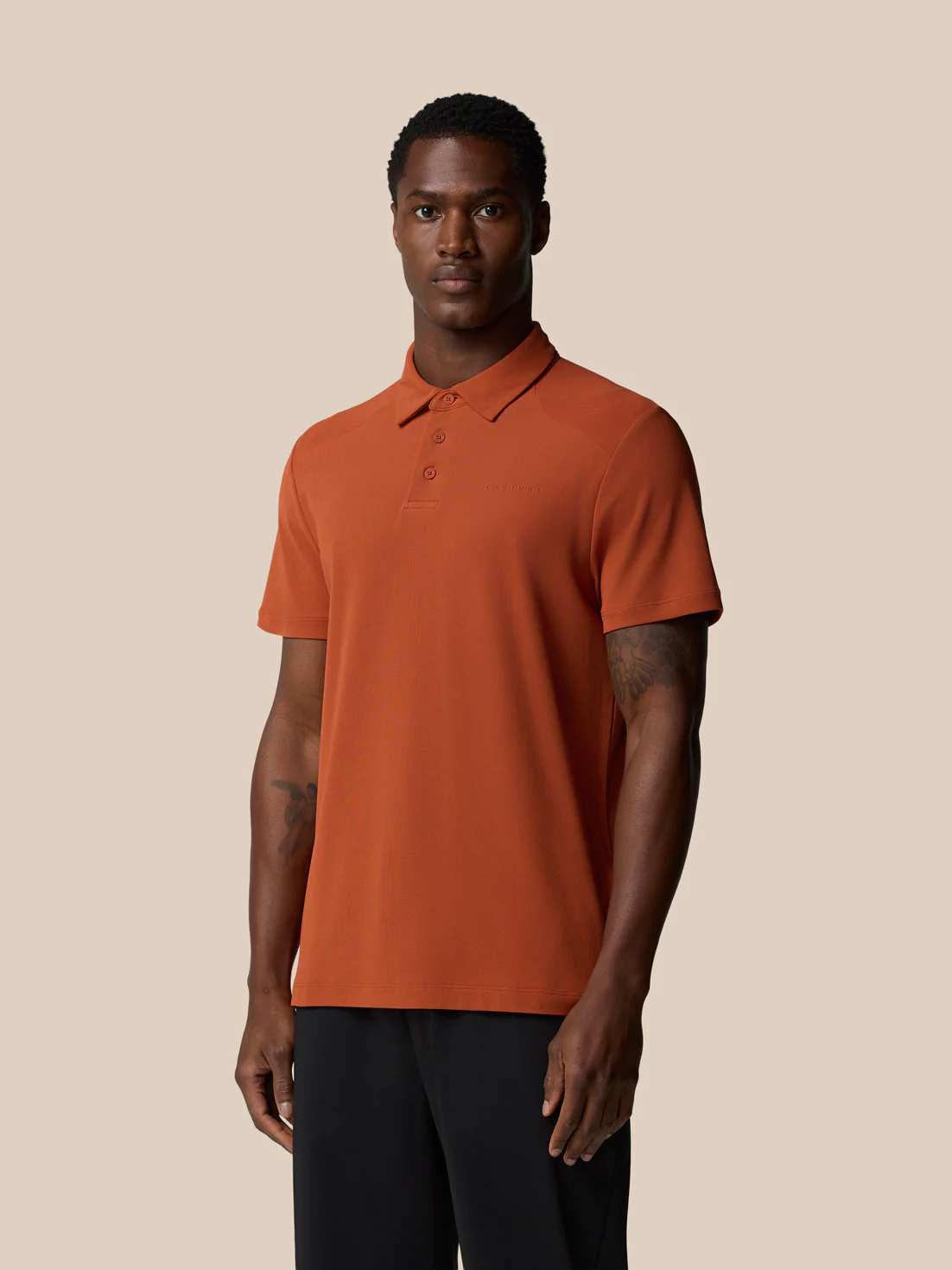 Elevated Lifestyle Polo Top - Dark Rust - Image 2