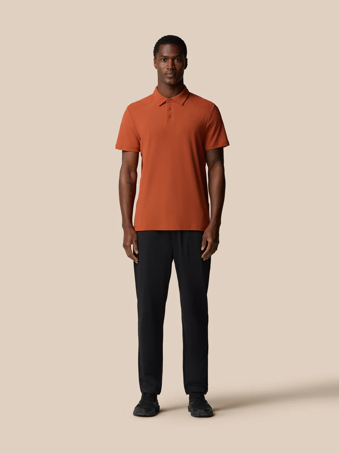Elevated Lifestyle Polo Top - Dark Rust - Image 4