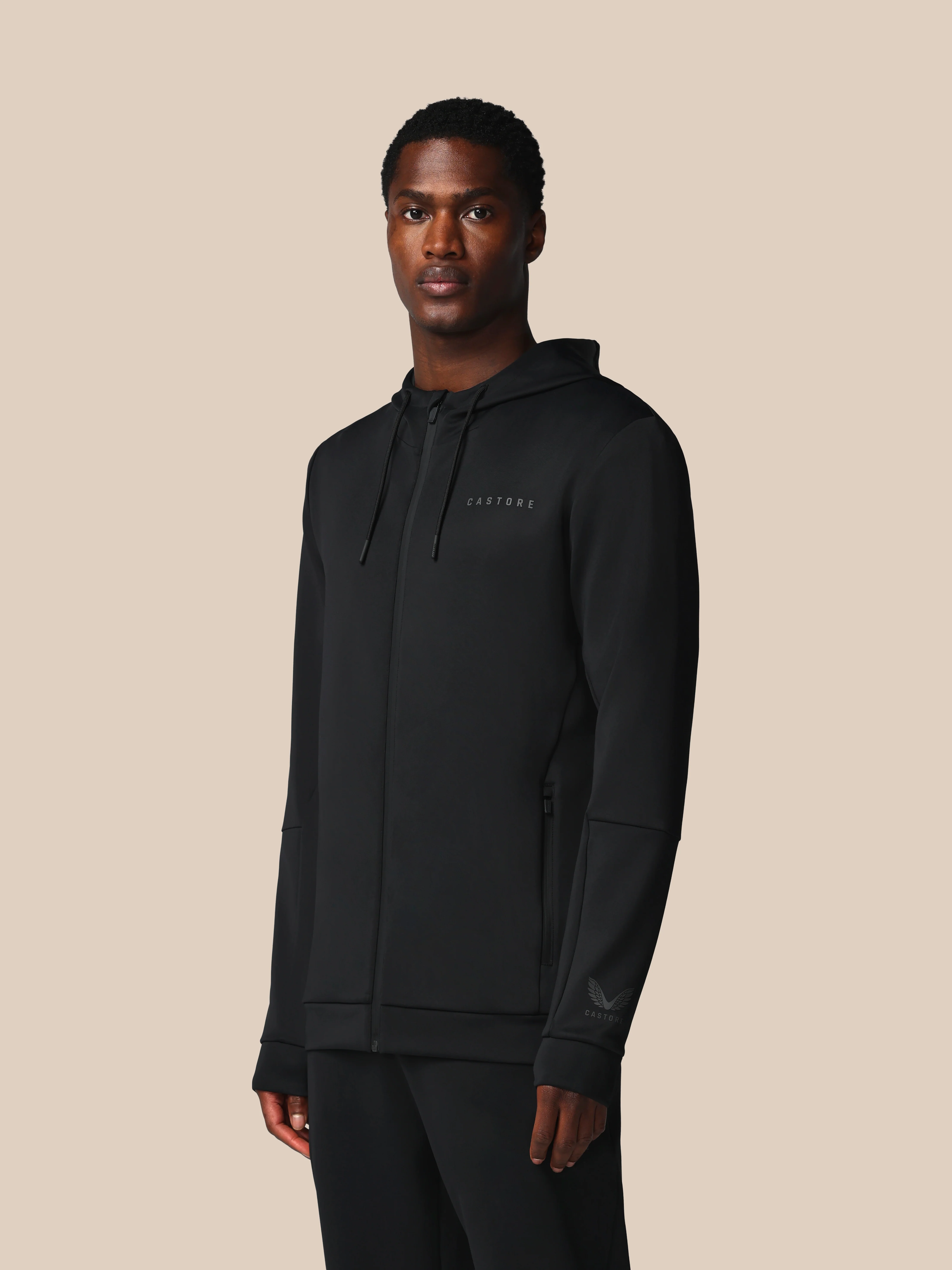 Men’s Flex Long Sleeve Full Zip Hoodie - Black
