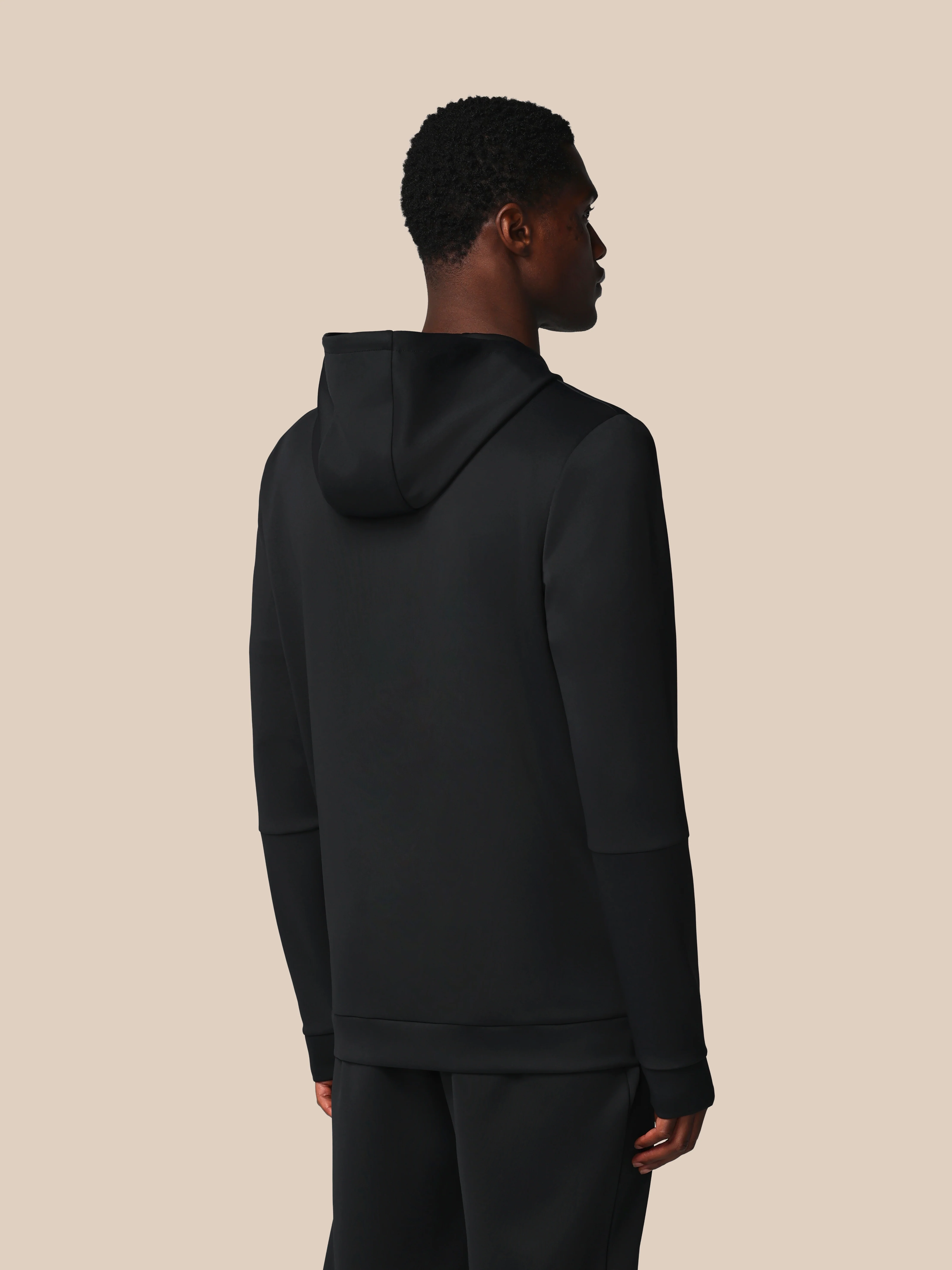 Men’s Flex Long Sleeve Full Zip Hoodie - Black - Image 2