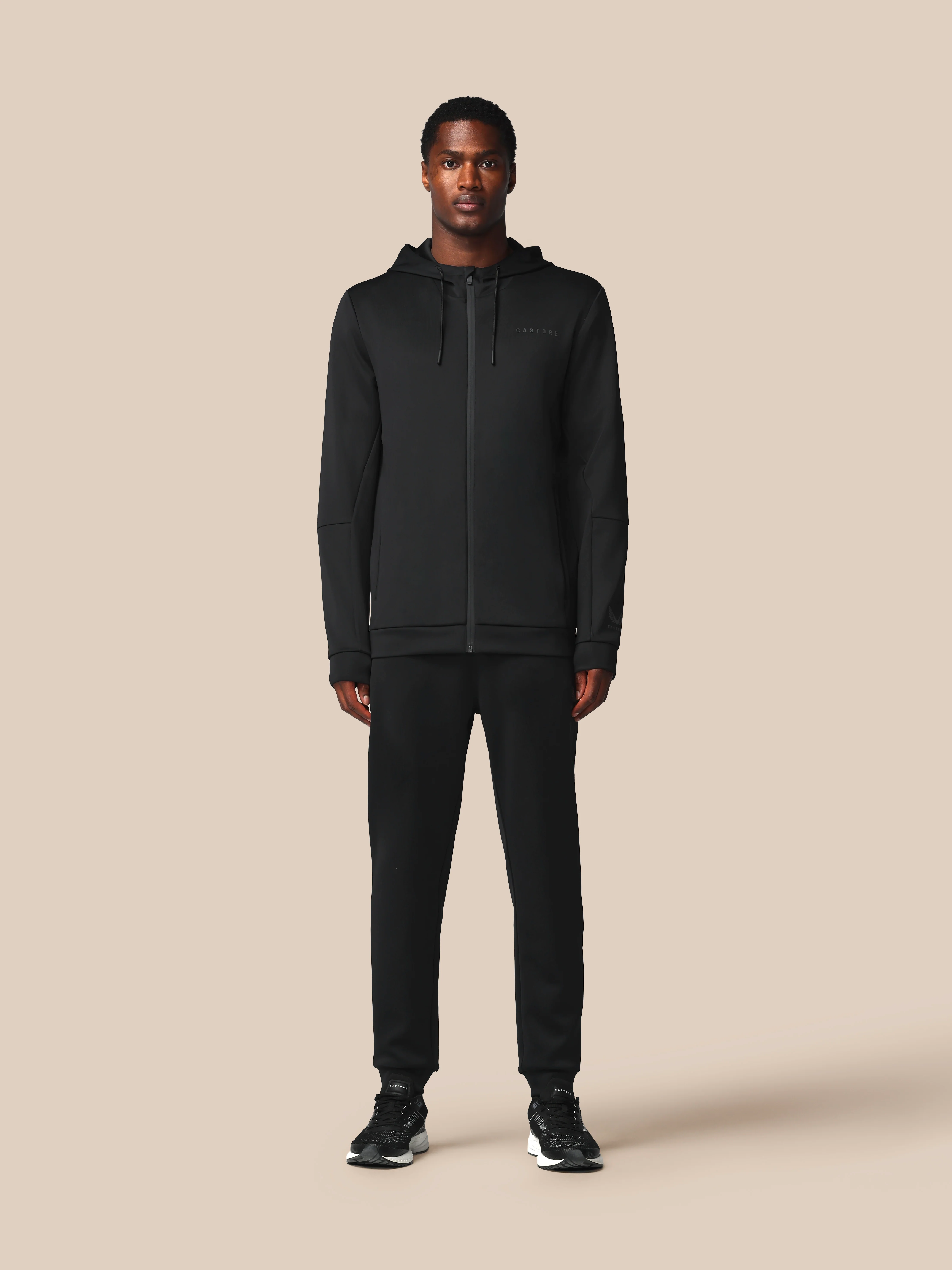 Men’s Flex Long Sleeve Full Zip Hoodie - Black - Image 3