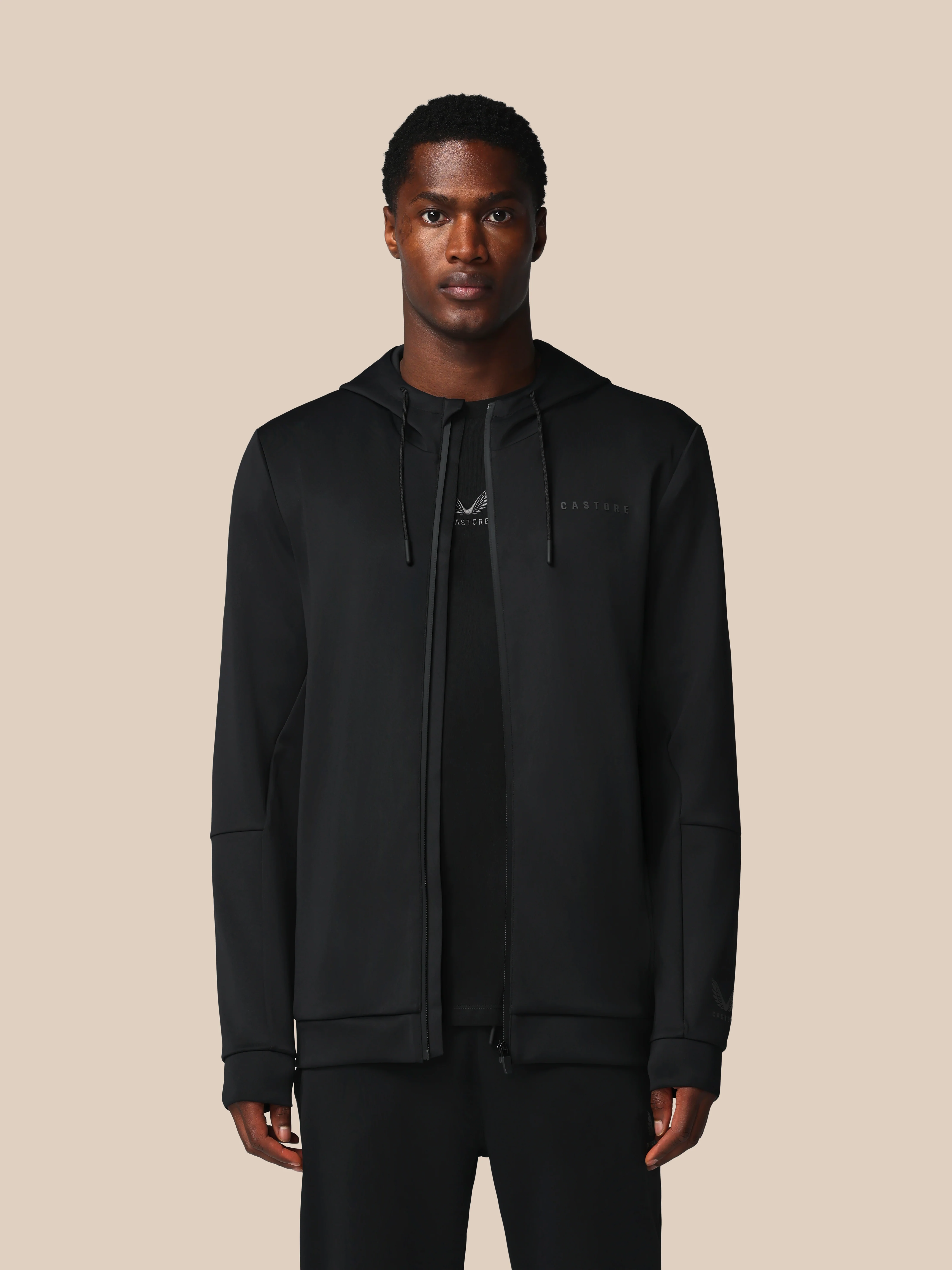 Men’s Flex Long Sleeve Full Zip Hoodie - Black - Image 5