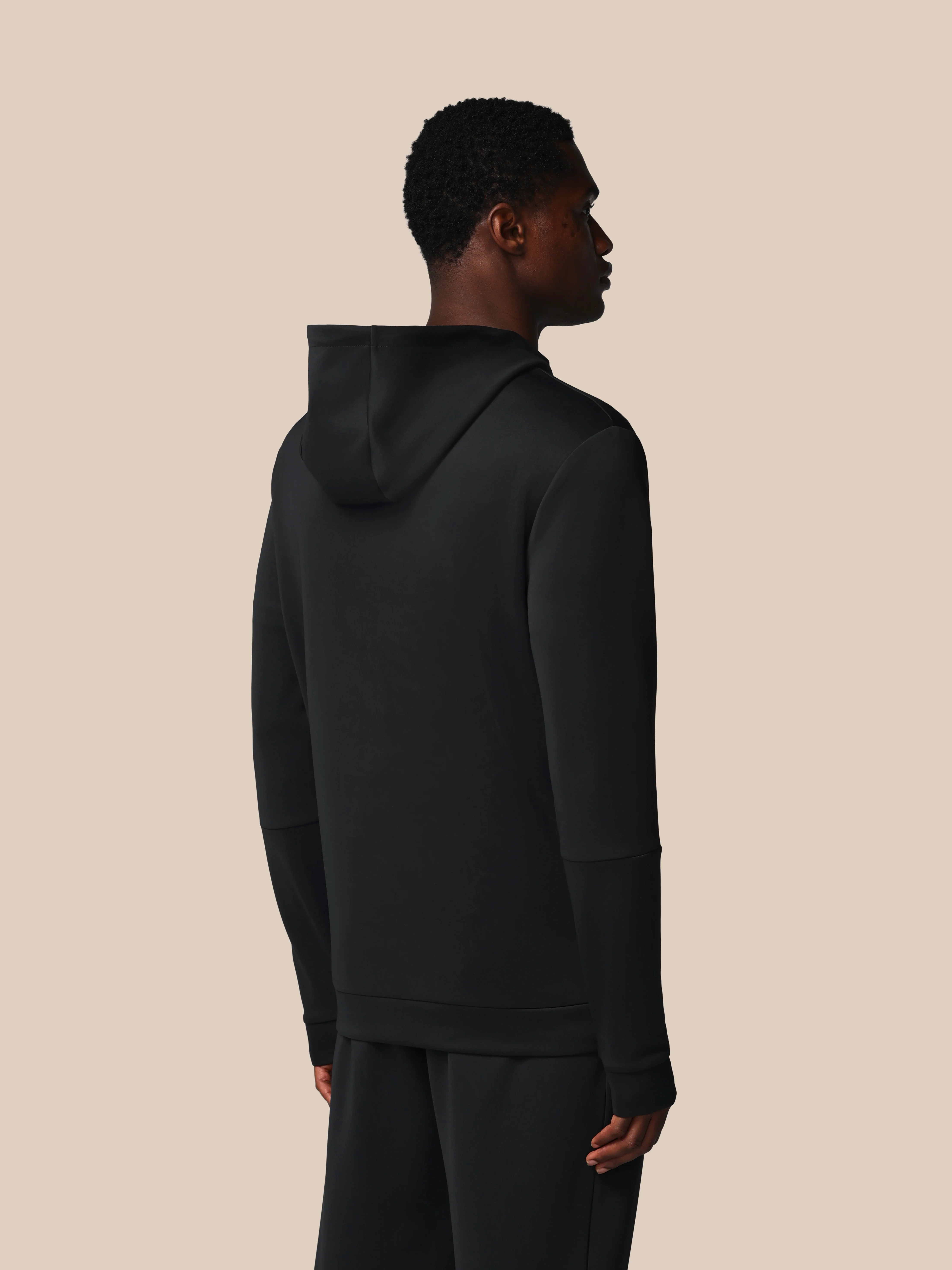 Men’s Flex Long Sleeve Hoodie - Black - Image 2