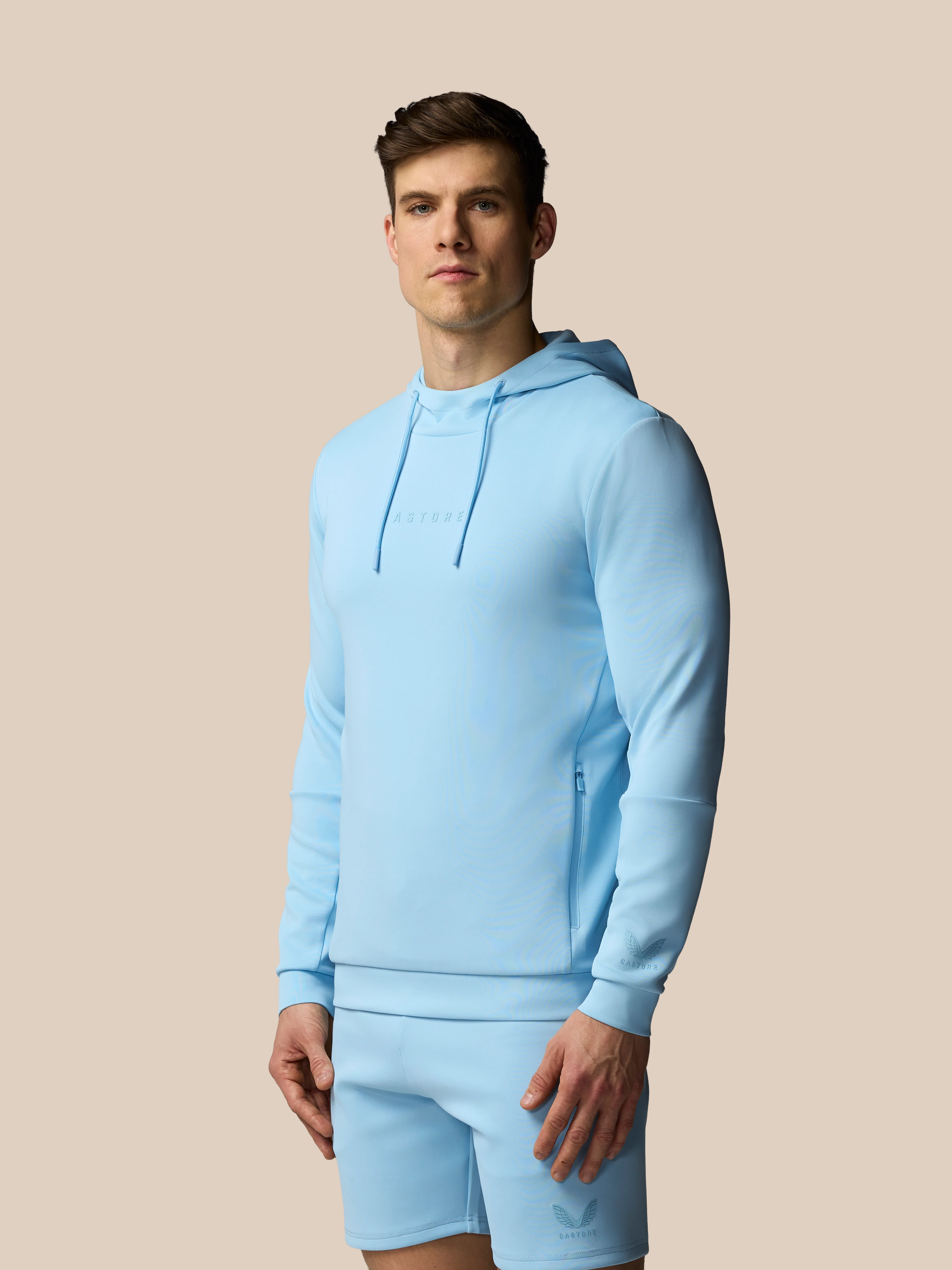 Men’s Flex Long Sleeve Hoodie -  Blue - Image 3