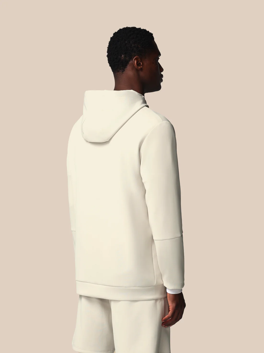 Men’s Flex Long Sleeve Hoodie - Cream - Image 2
