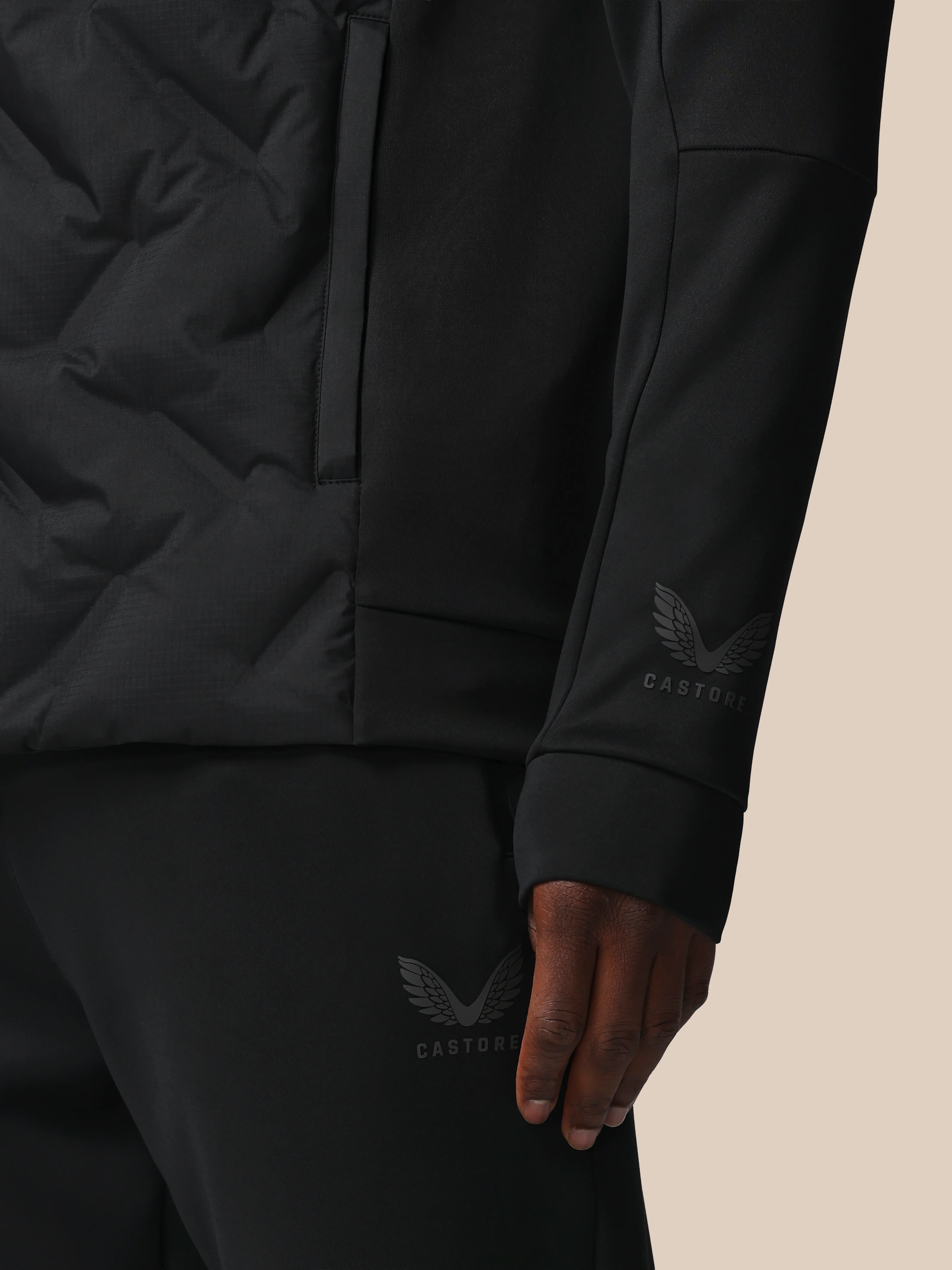 Men’s Flex Long Sleeve Hybrid Jacket - Black - Image 6