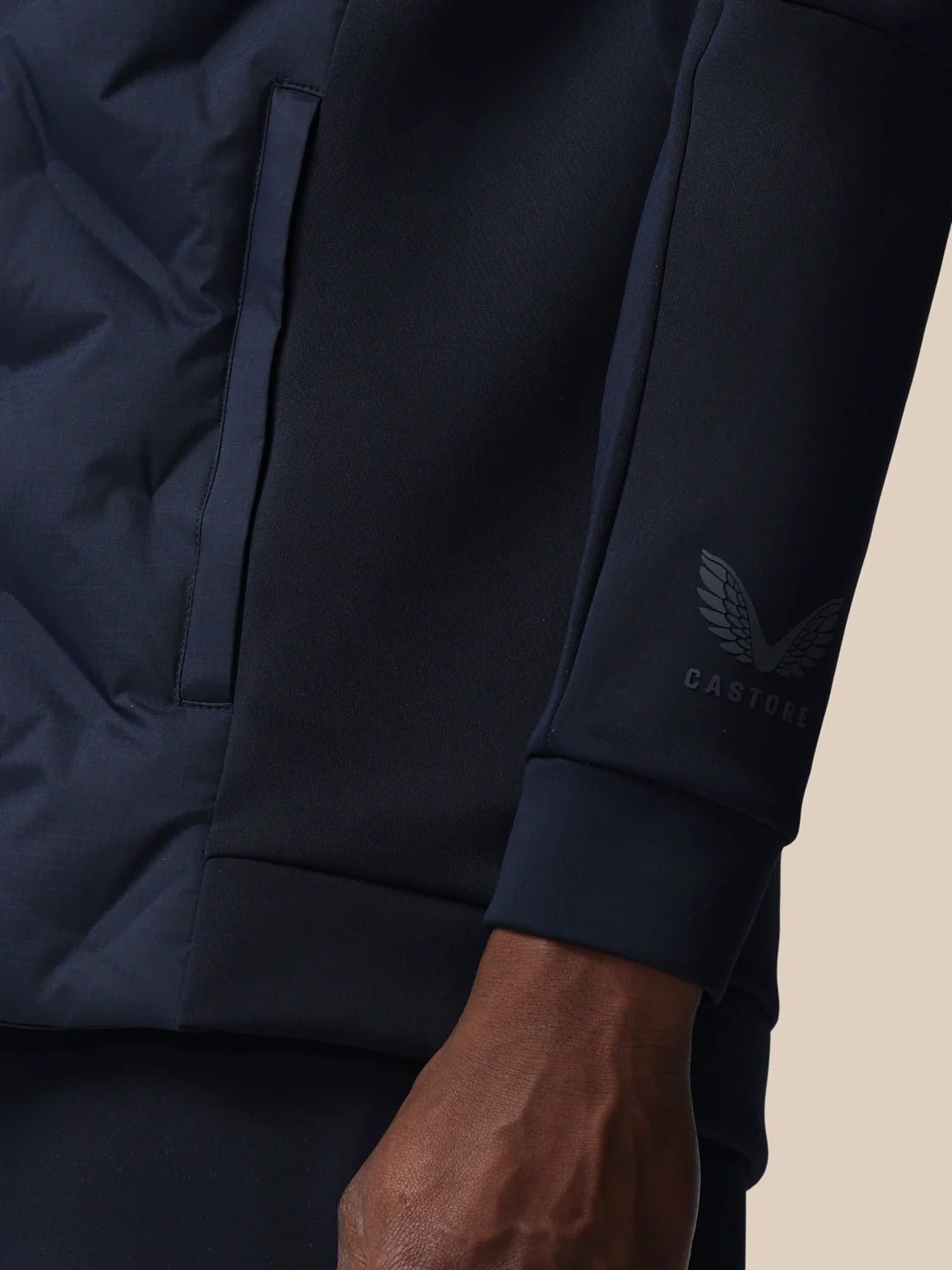 Men’s Flex Long Sleeve Hybrid Jacket - Navy - Image 7