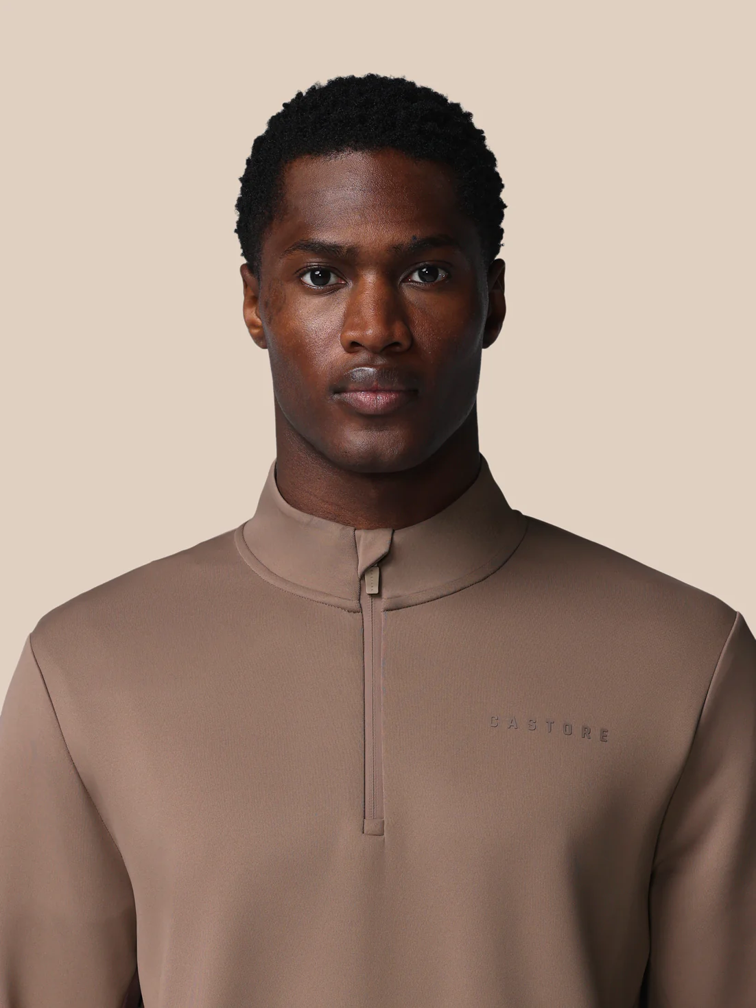 Men’s Flex Long Sleeve Quarter Zip Sweatshirt - Deep Taupe - Image 4