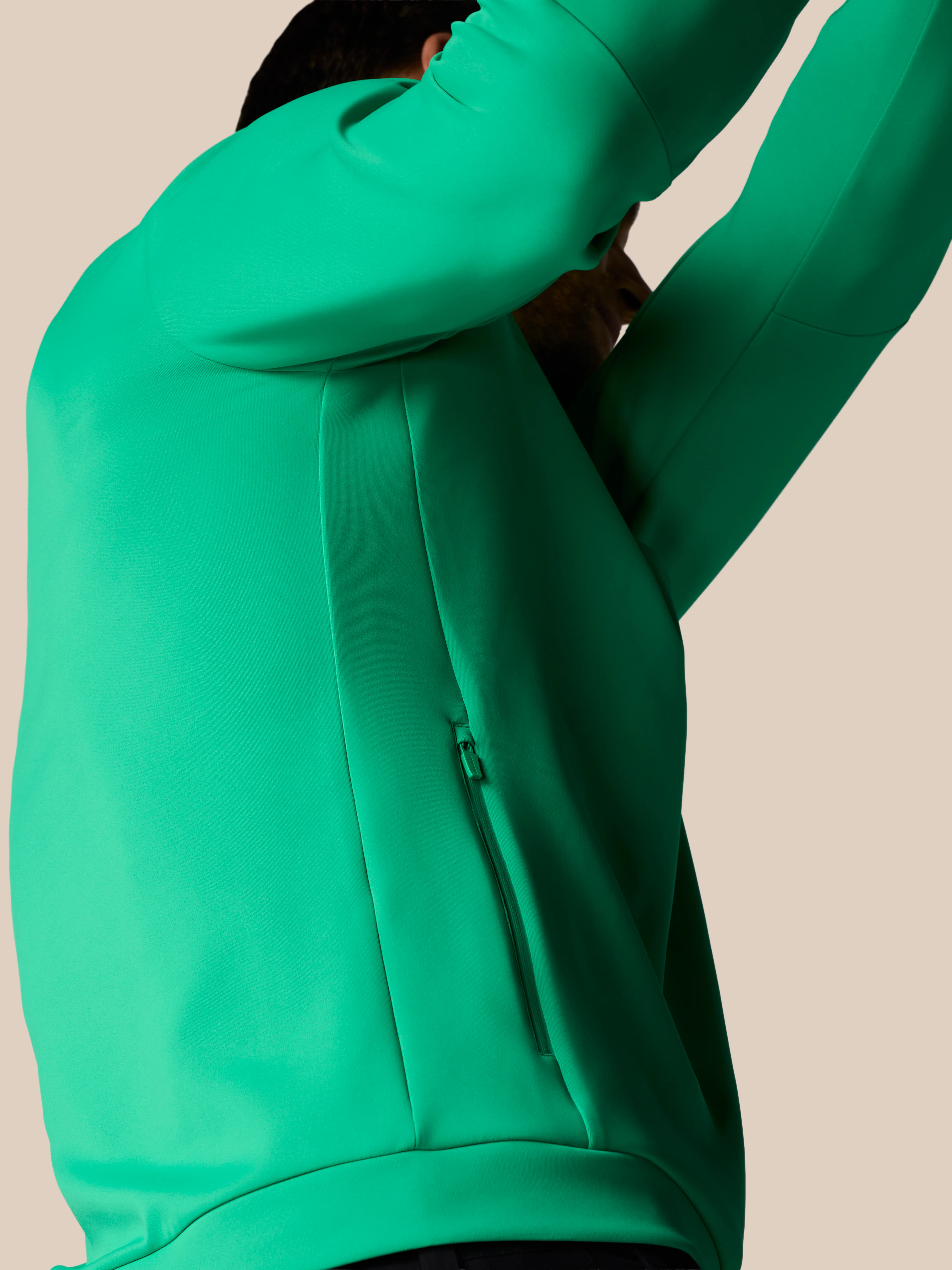 Men’s Flex Long Sleeve Quarter Zip Sweatshirt - Jade Green - Image 5