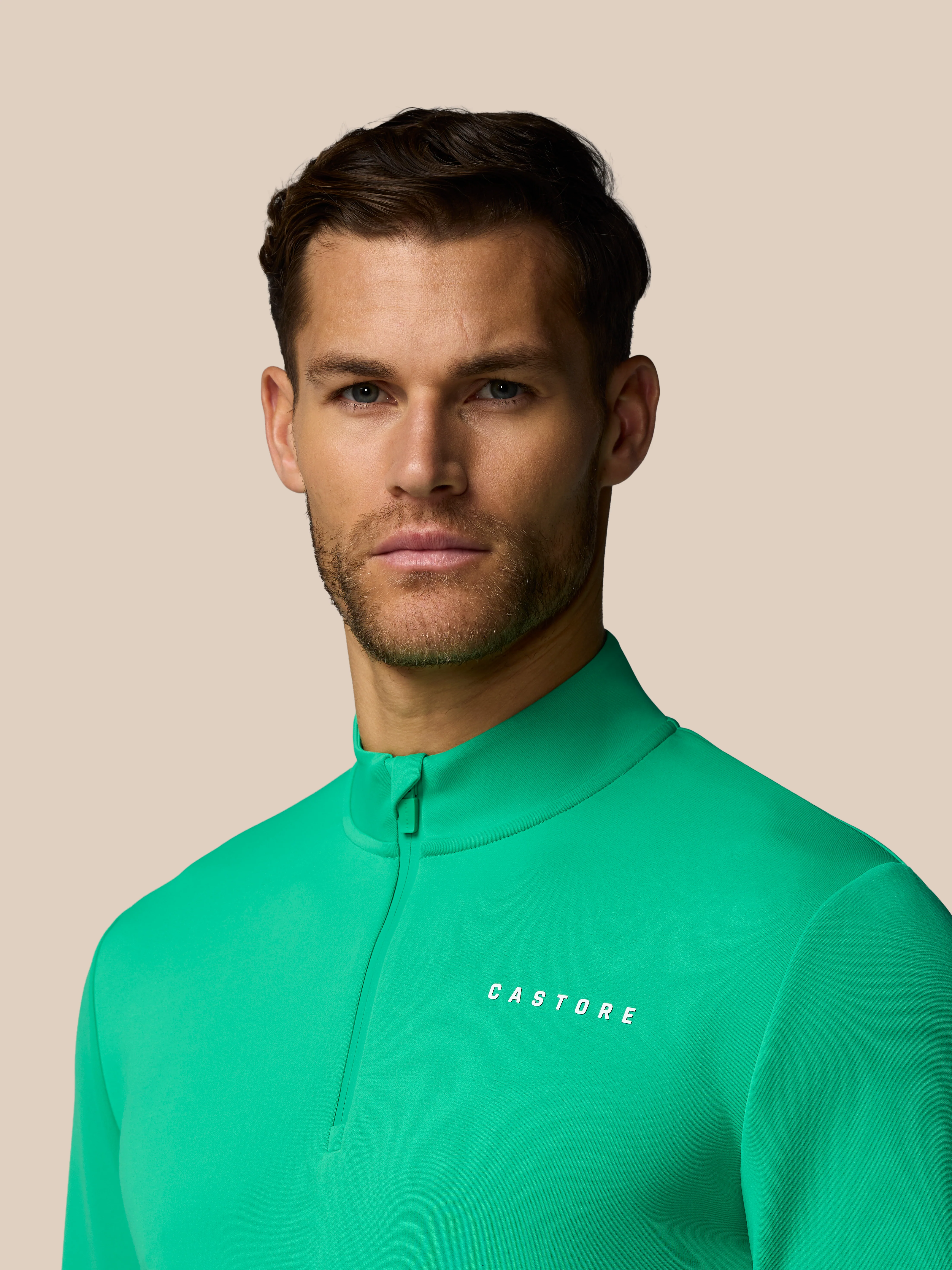 Men’s Flex Long Sleeve Quarter Zip Sweatshirt - Jade Green - Image 6