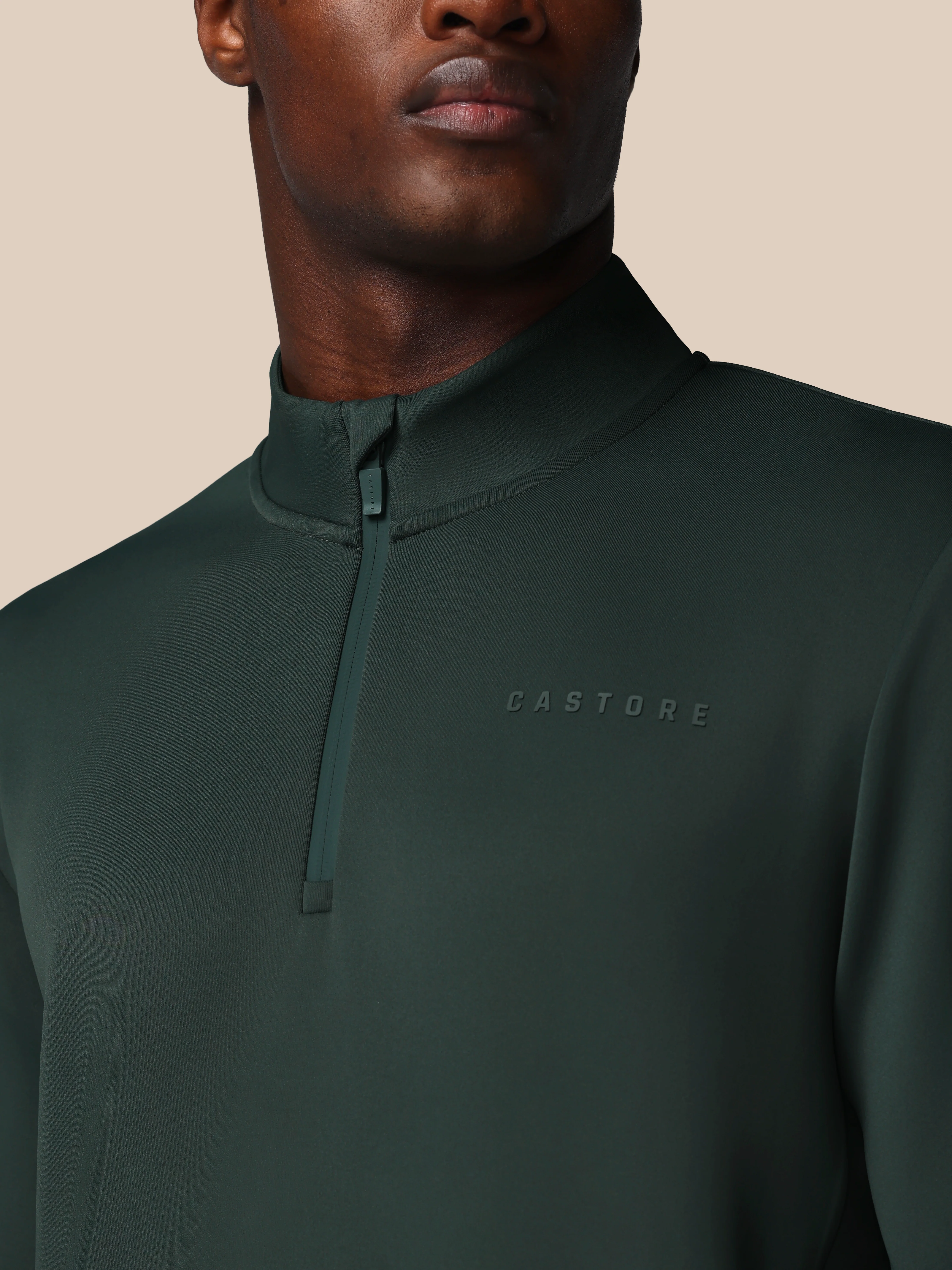 Men’s Flex Long Sleeve Quarter Zip Sweatshirt - Dark Green - Image 7