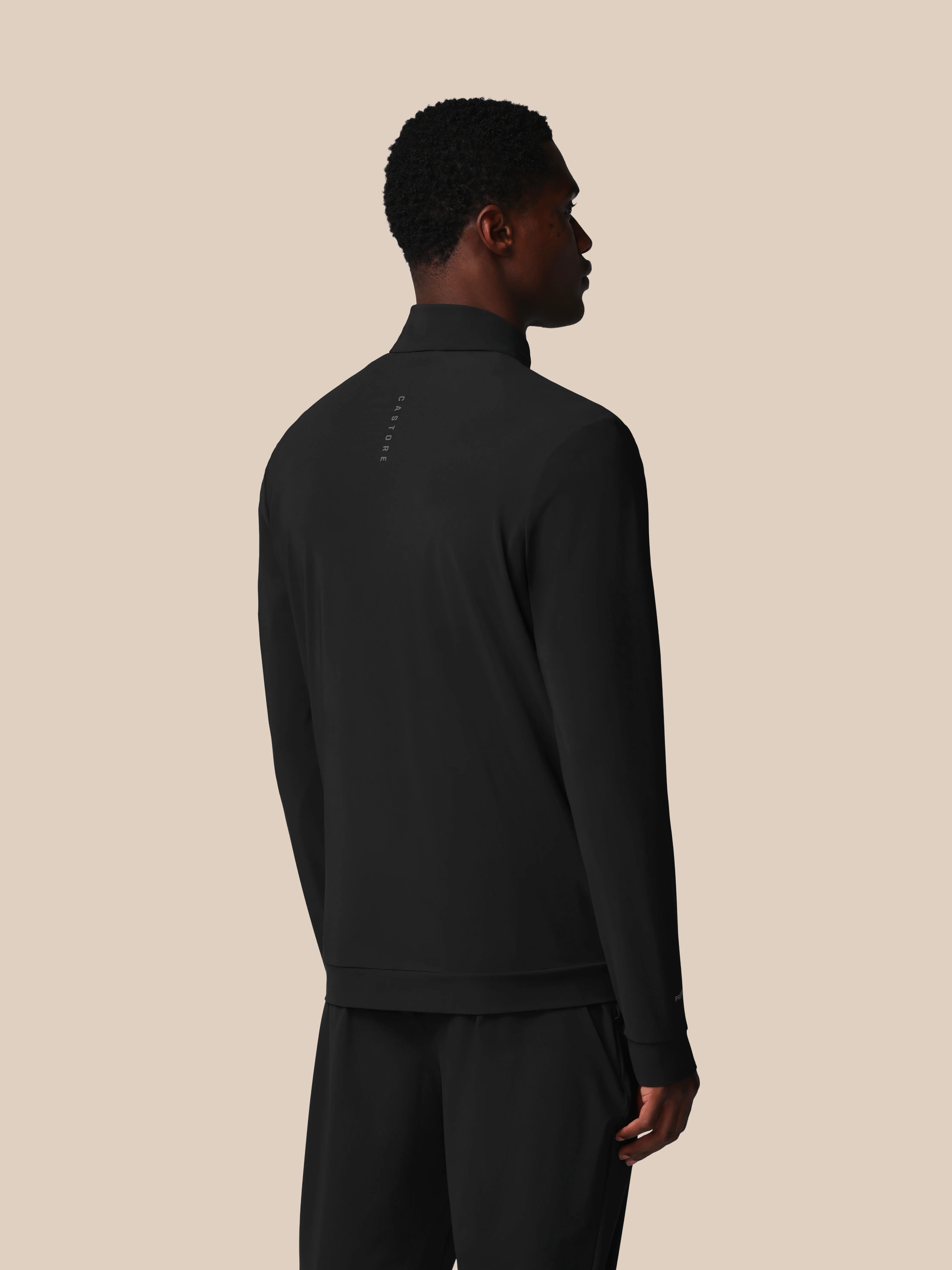 Men’s Flex Long Sleeve Tech Training Jacket - Black - Image 2