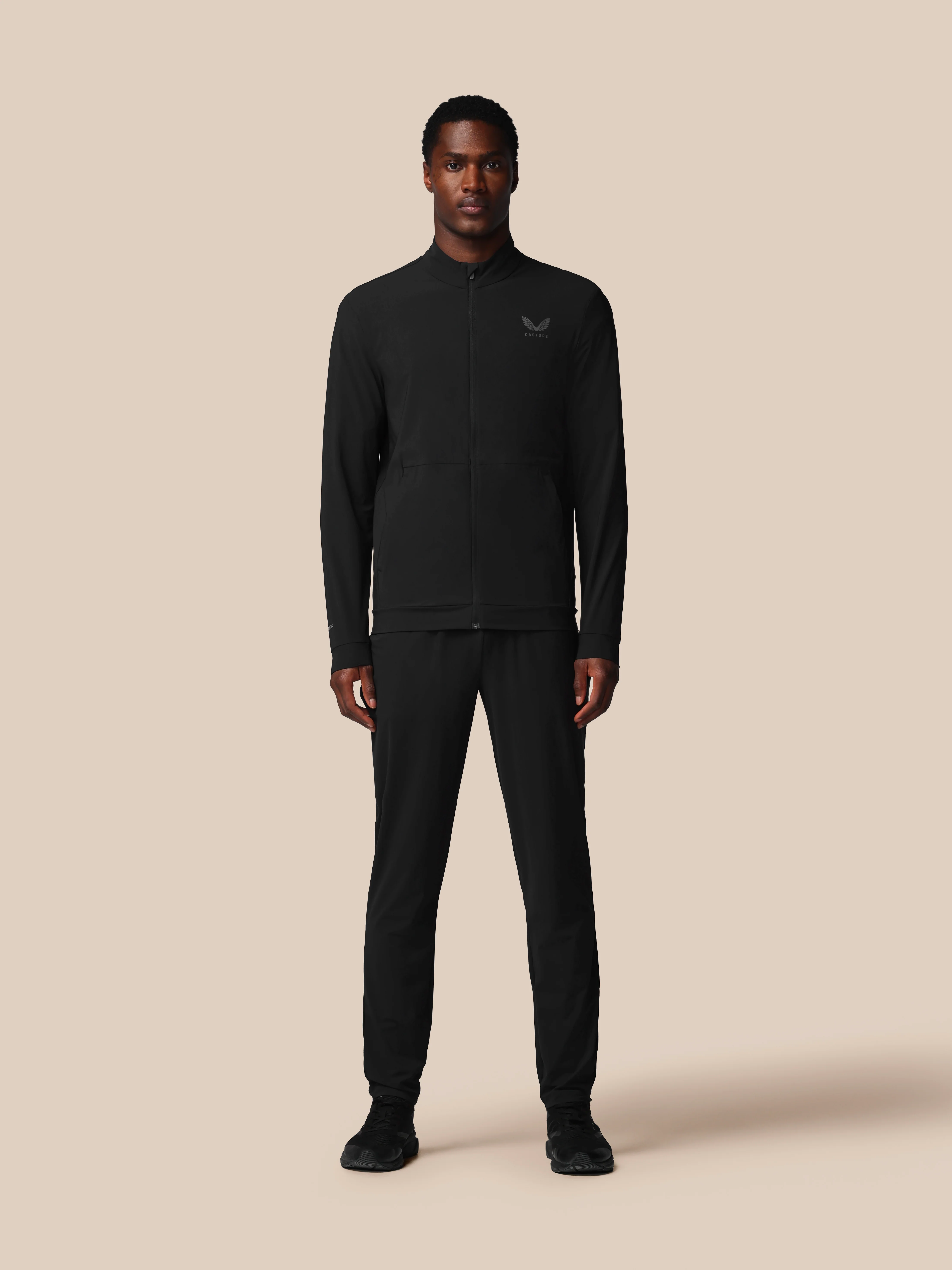 Men’s Flex Long Sleeve Tech Training Jacket - Black - Image 3