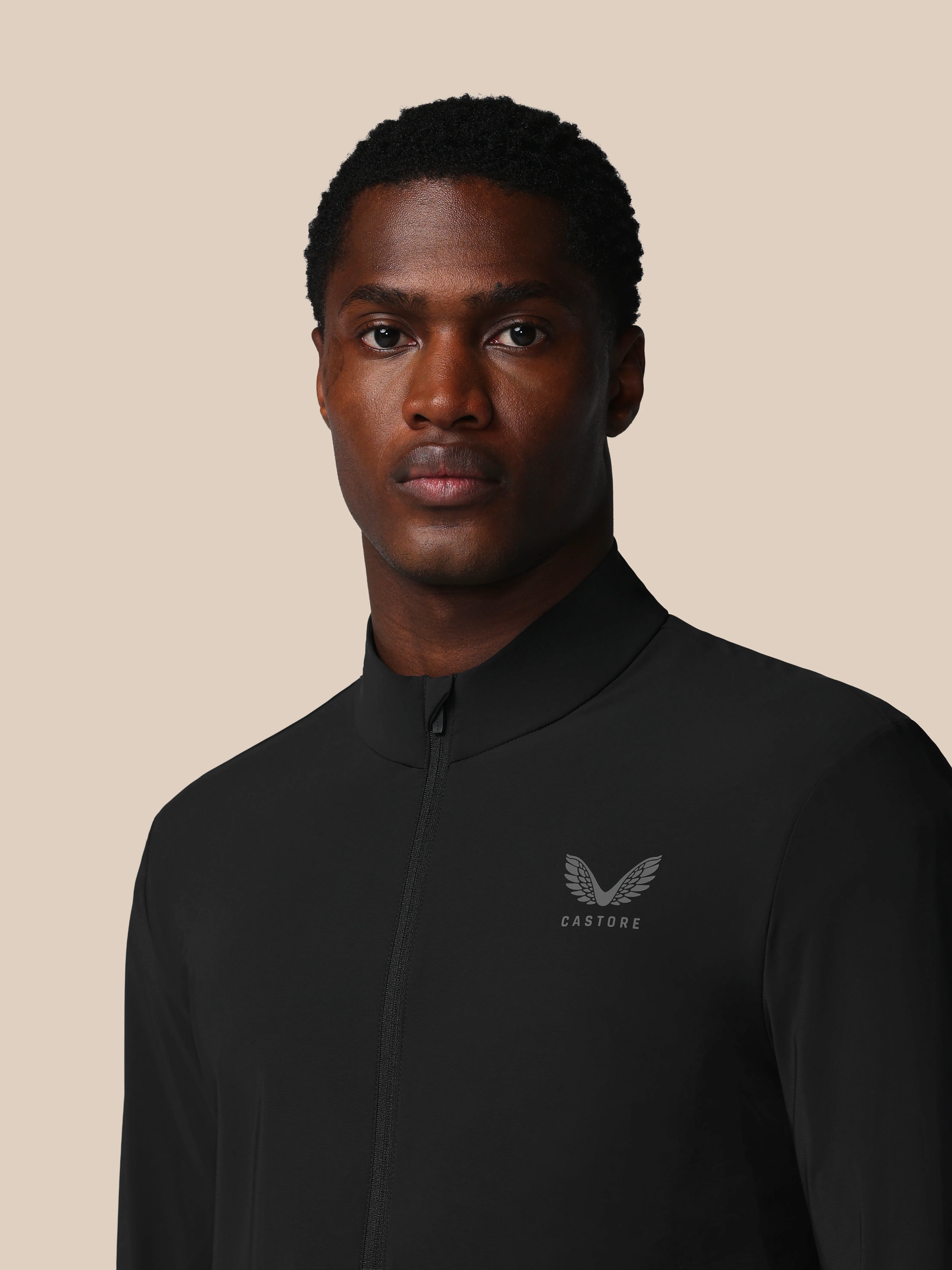 Men’s Flex Long Sleeve Tech Training Jacket - Black - Image 4