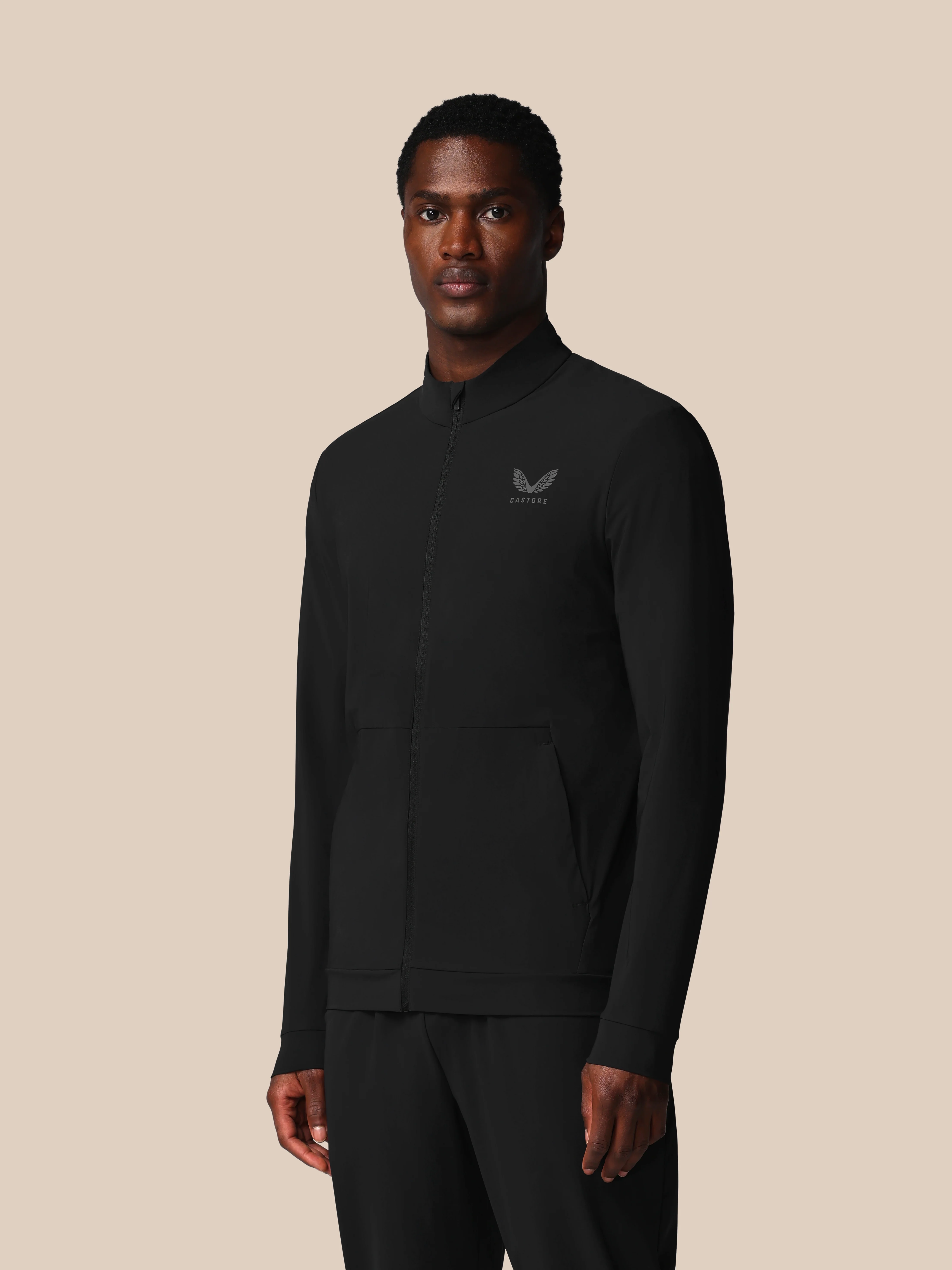 Men’s Flex Long Sleeve Tech Training Jacket - Black - Image 5
