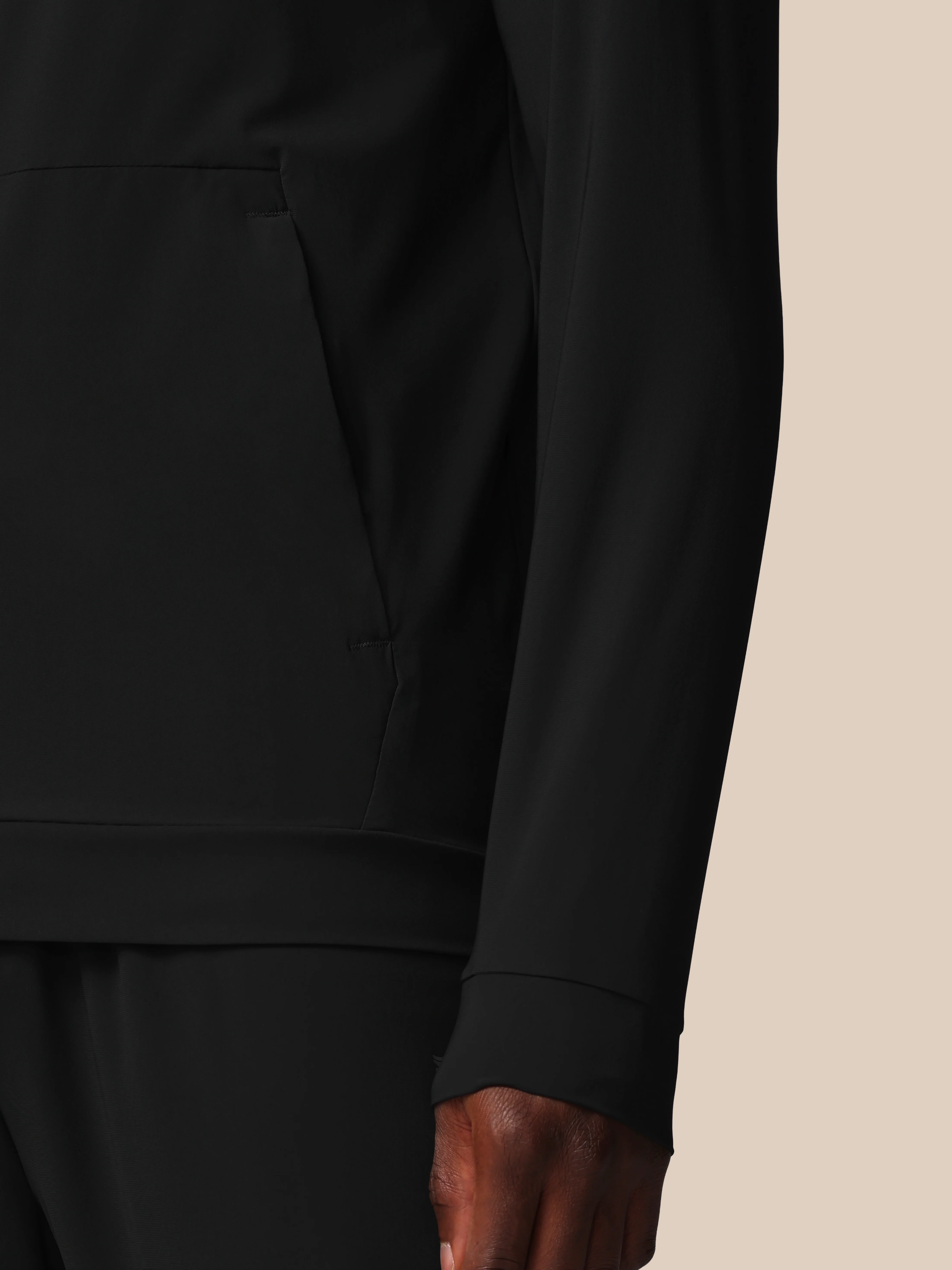 Men’s Flex Long Sleeve Tech Training Jacket - Black - Image 6