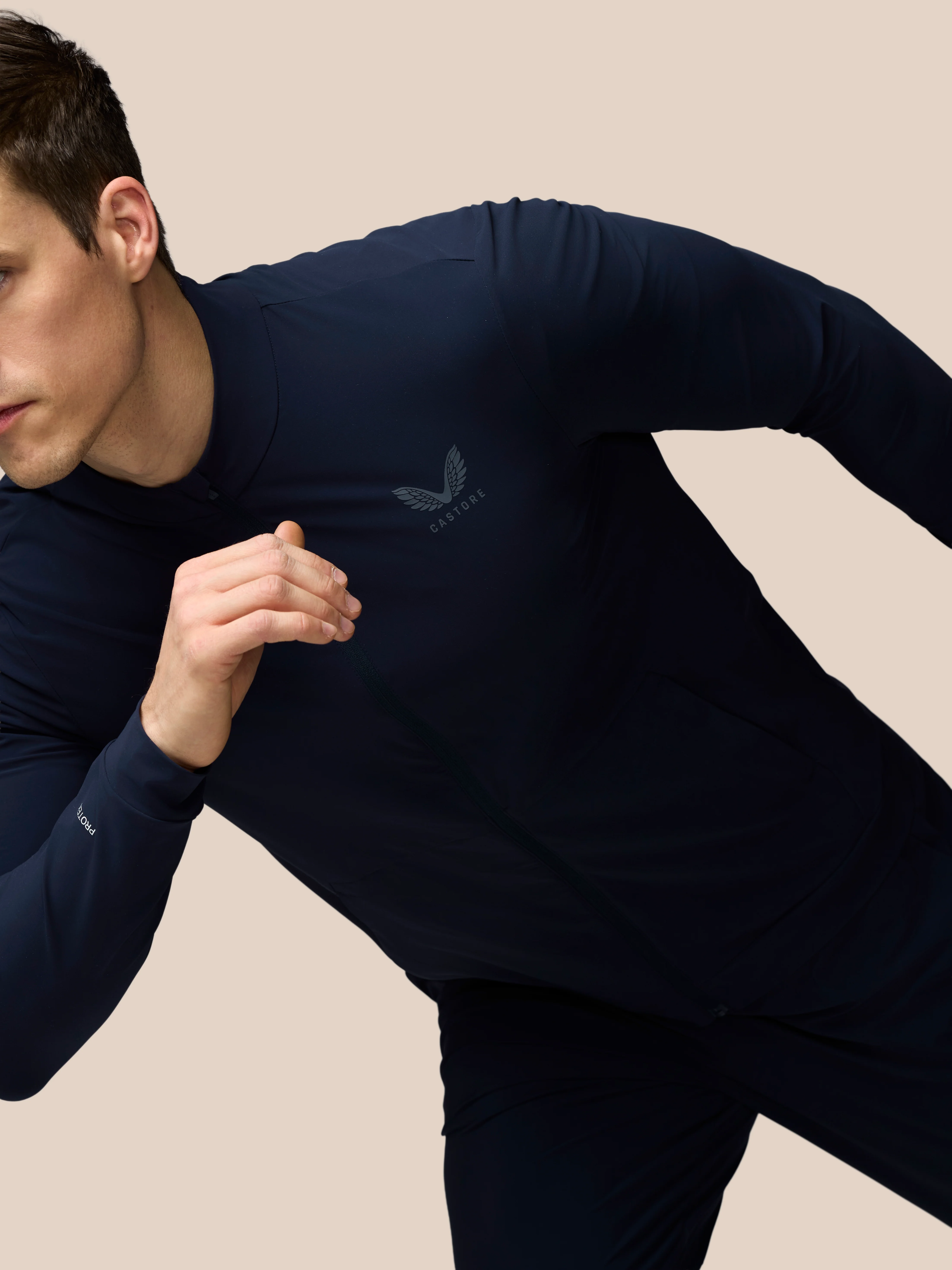Men’s Flex Long Sleeve Tech Training Jacket - Navy - Image 4