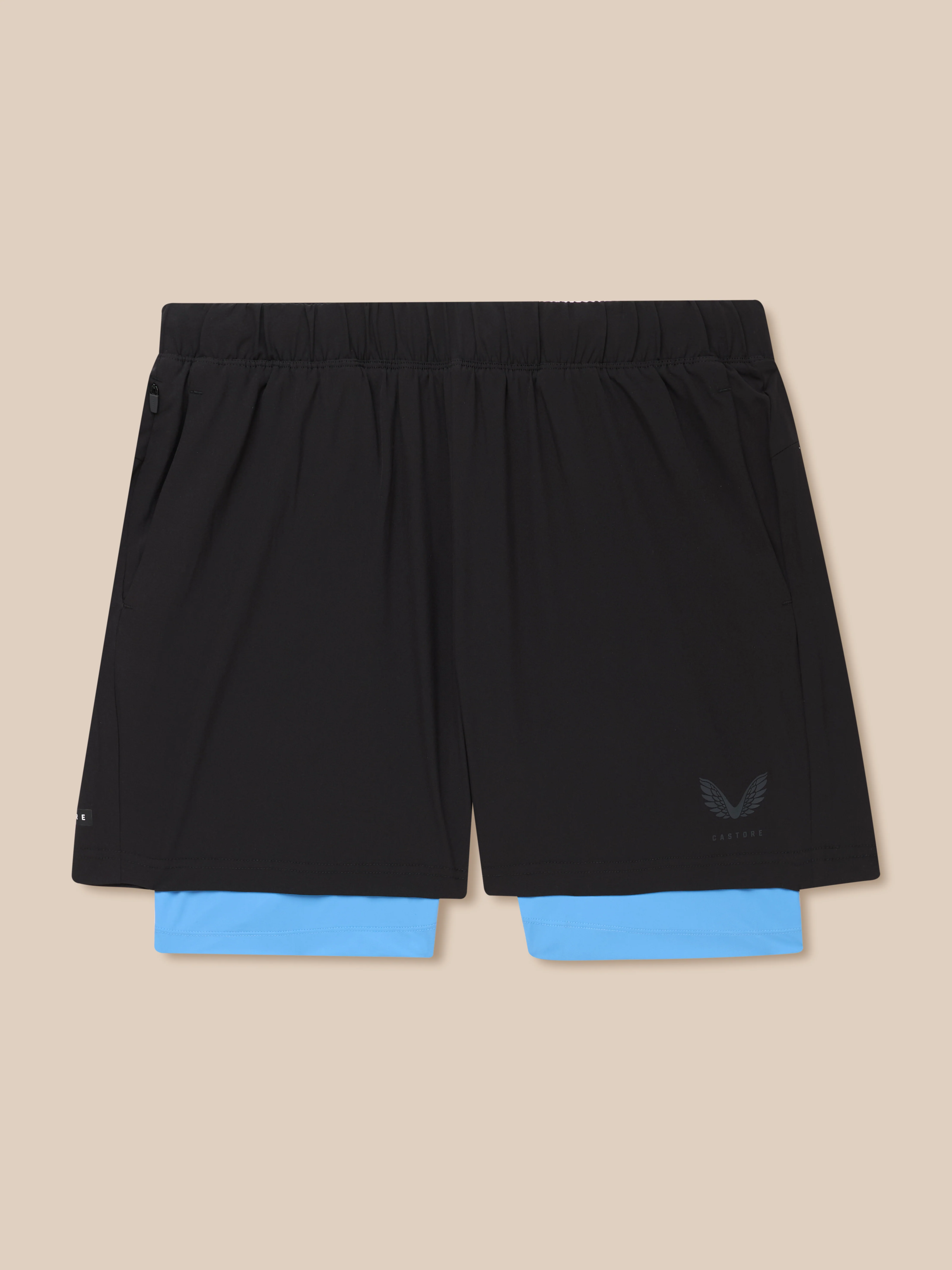 Flow 2-in-1 Shorts - Black/Cool Blue - Image 8
