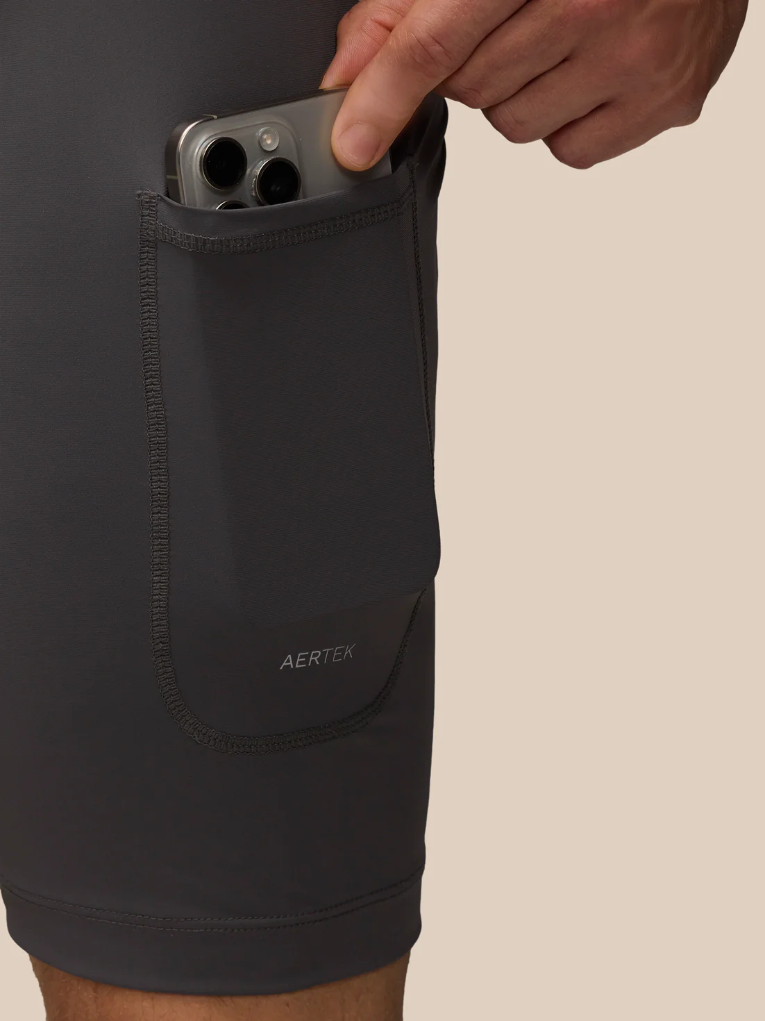 Flow 2-in-1 Shorts - Beige - Image 4