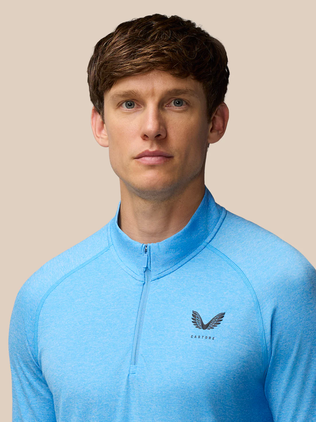 Flow Seamless Quarter Zip Long Sleeve Top - Cool Blue/Black - Image 3