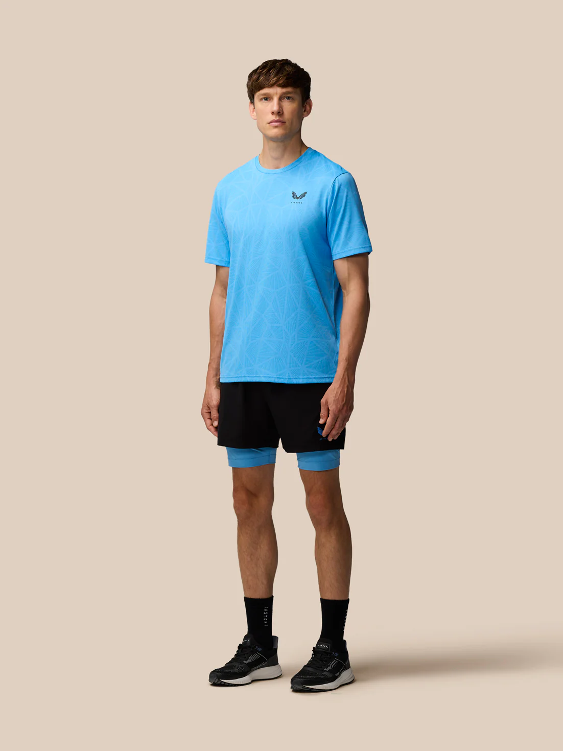 Flow Training Engineered Knit T-Shirt - Cool Blue/Black - Image 2